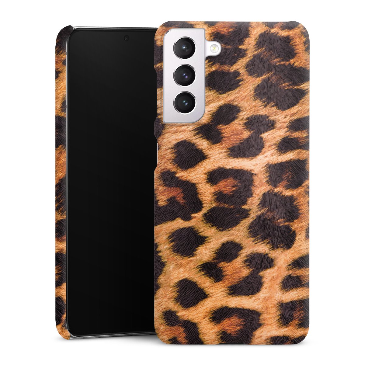 Galaxy S21 5G Handy Premium Case Smartphone Handyhülle Schutzhülle matt Animal Print Leopard Fur Premium Case