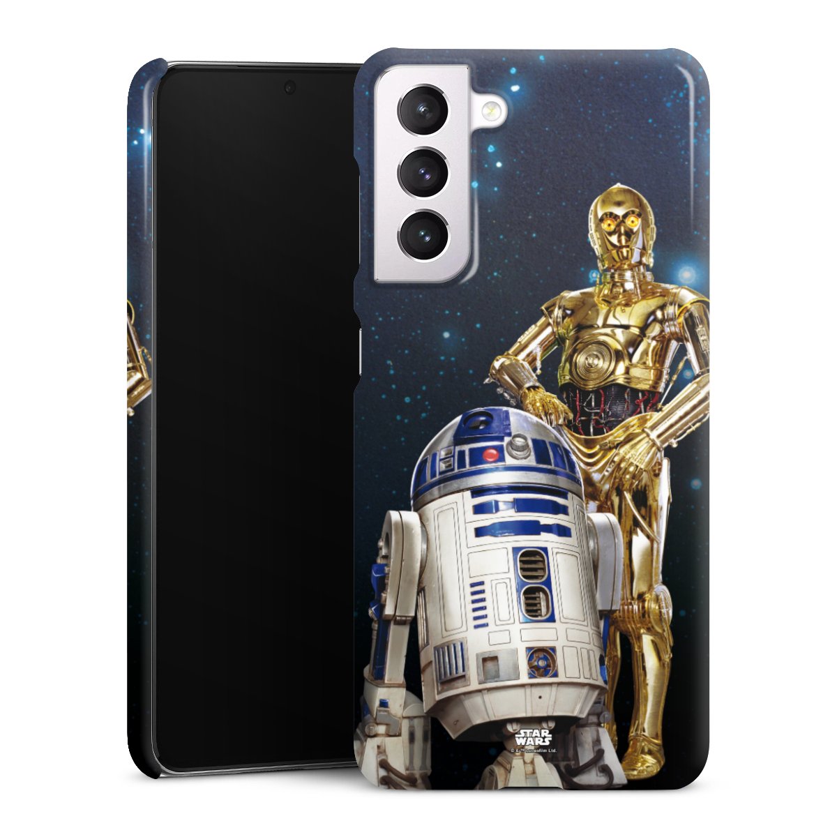 Galaxy S21 5G Handy Premium Case Smartphone Handyhülle Schutzhülle glänzend Weltall Star Wars R2d2 Premium Case