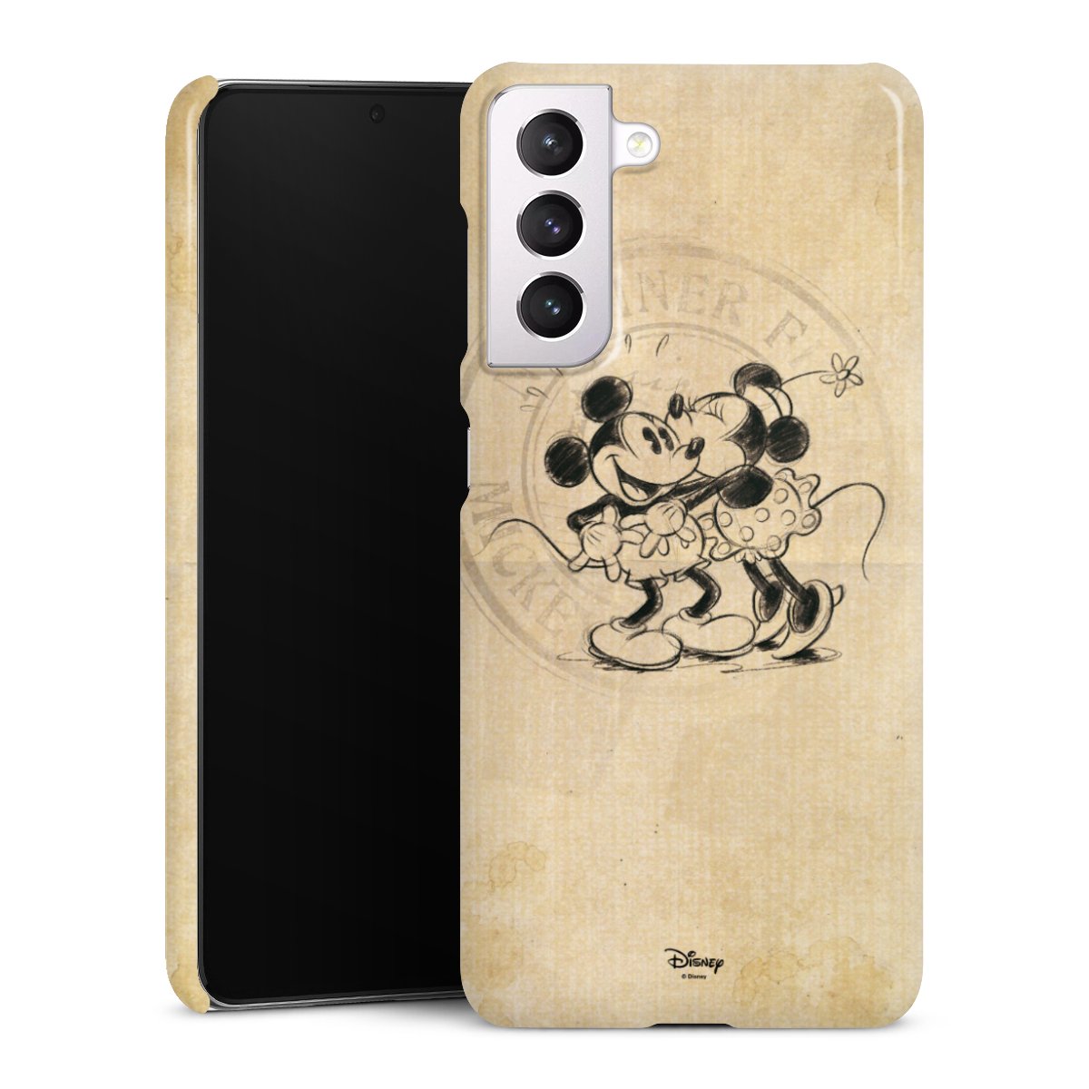 Galaxy S21 5G Handy Premium Case Smartphone Handyhülle Schutzhülle glänzend Mickey Mouse Vintage Minnie Mouse Premium Case