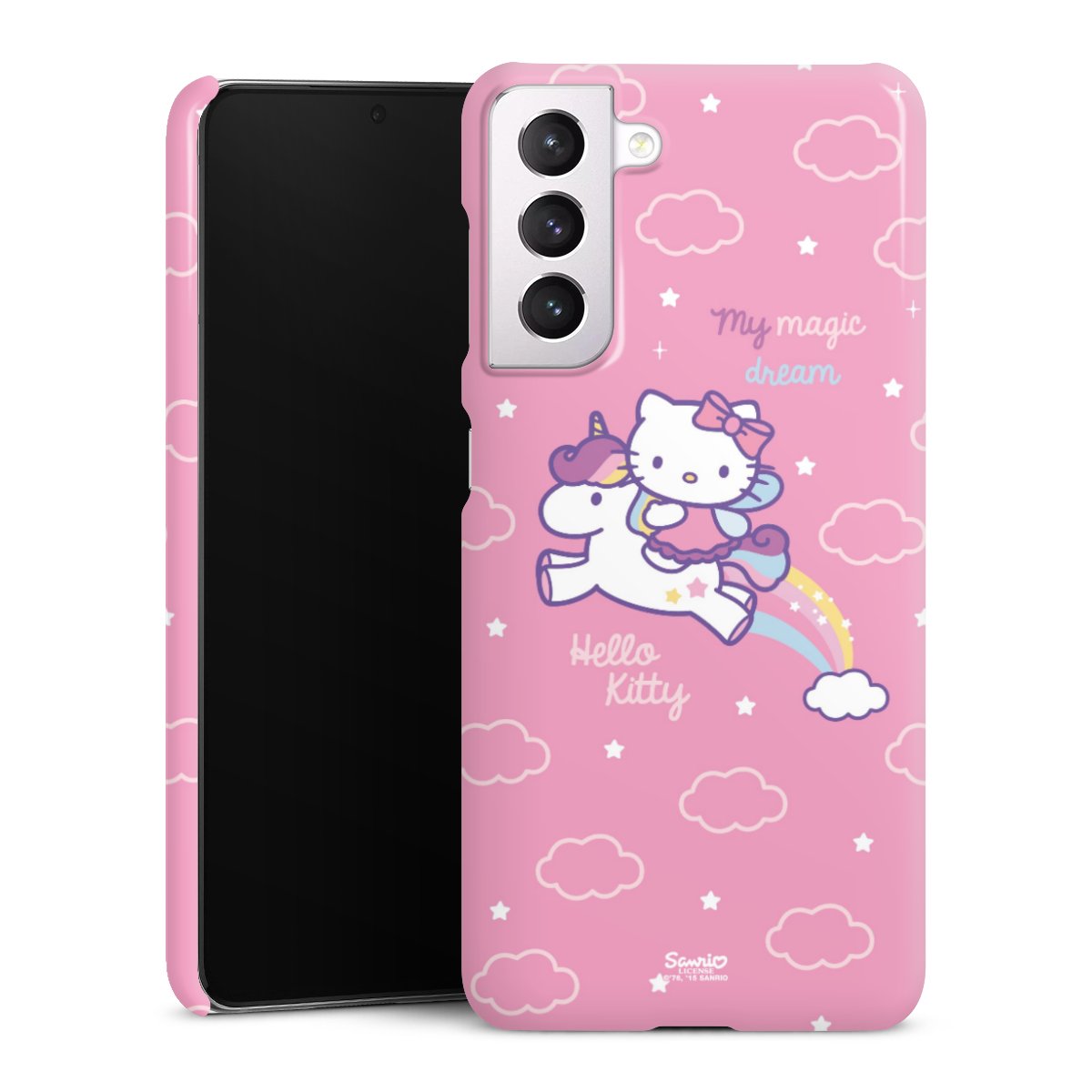 Galaxy S21 5G Handy Premium Case Smartphone Handyhülle Schutzhülle glänzend Einhorn Official Licensed Product Hello Kitty Premium Case