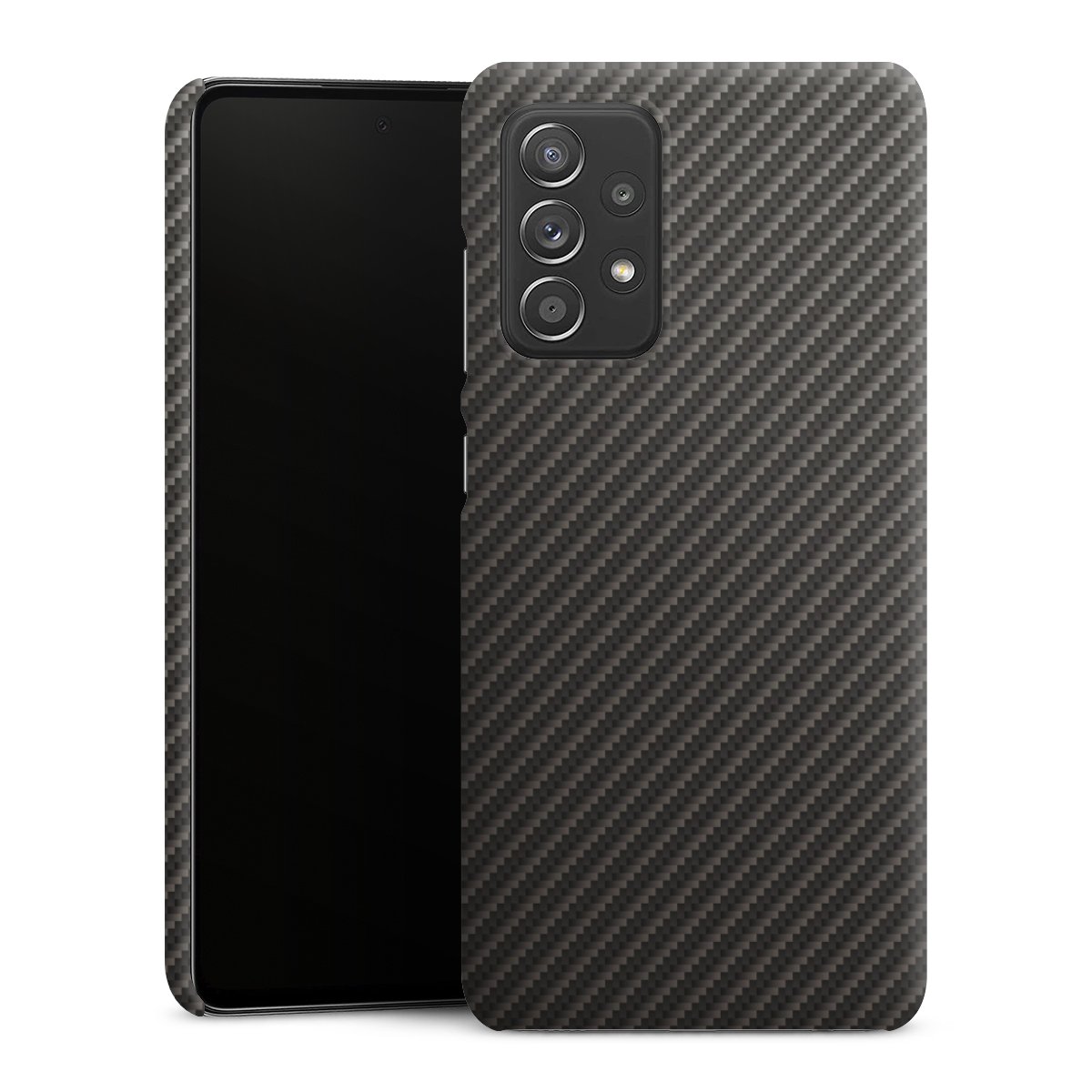 Galaxy A52s 5G Handy Premium Case Smartphone Handyhülle Schutzhülle matt Metallic Look Carbon Muster Premium Case