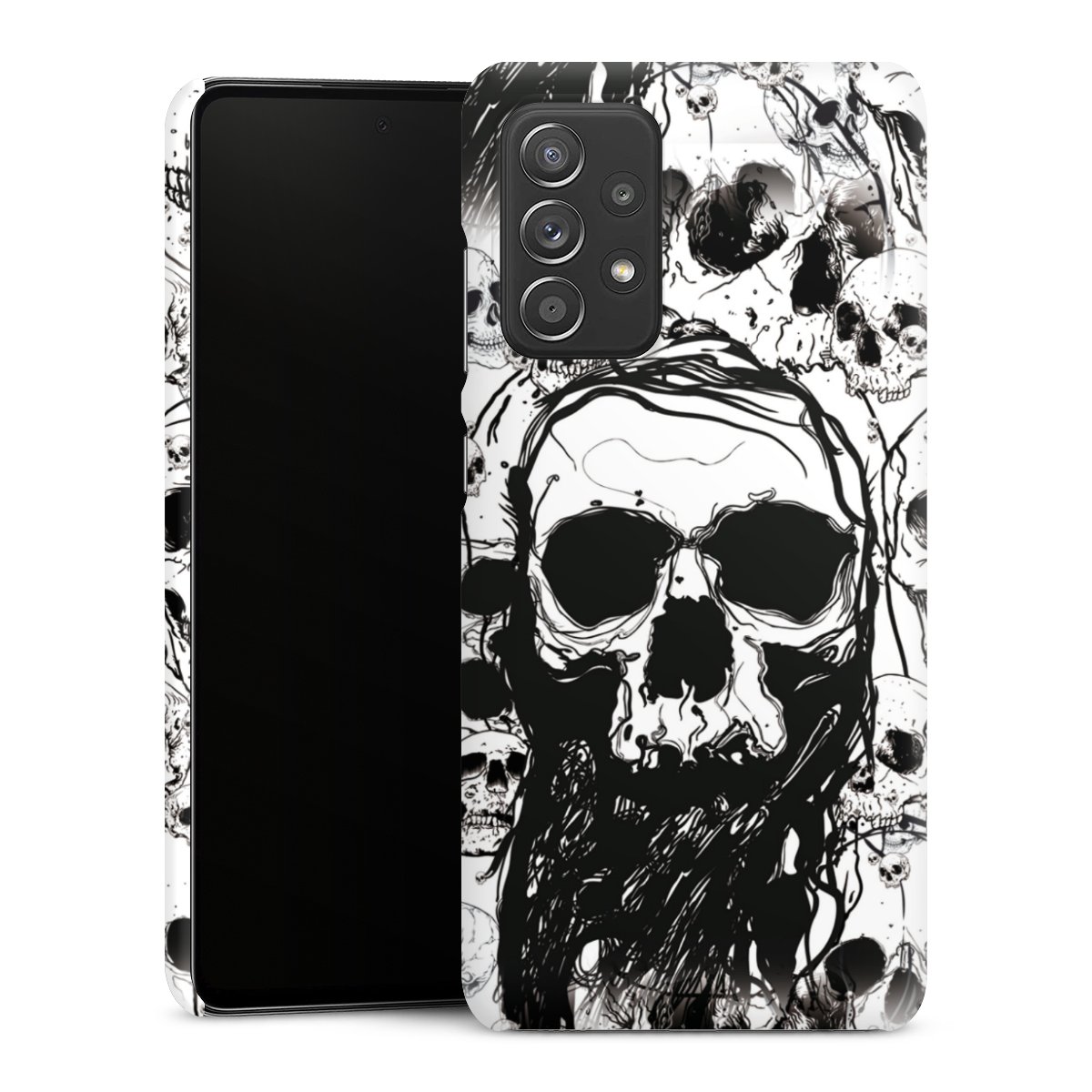 Galaxy A52s 5G Handy Premium Case Smartphone Handyhülle Schutzhülle matt Totenkopf Halloween Premium Case