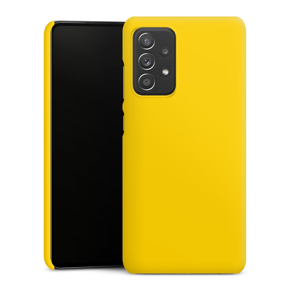 Galaxy A52s 5G Handy Premium Case Smartphone Handyhülle Schutzhülle matt Yellow Unicoloured Colour Premium Case