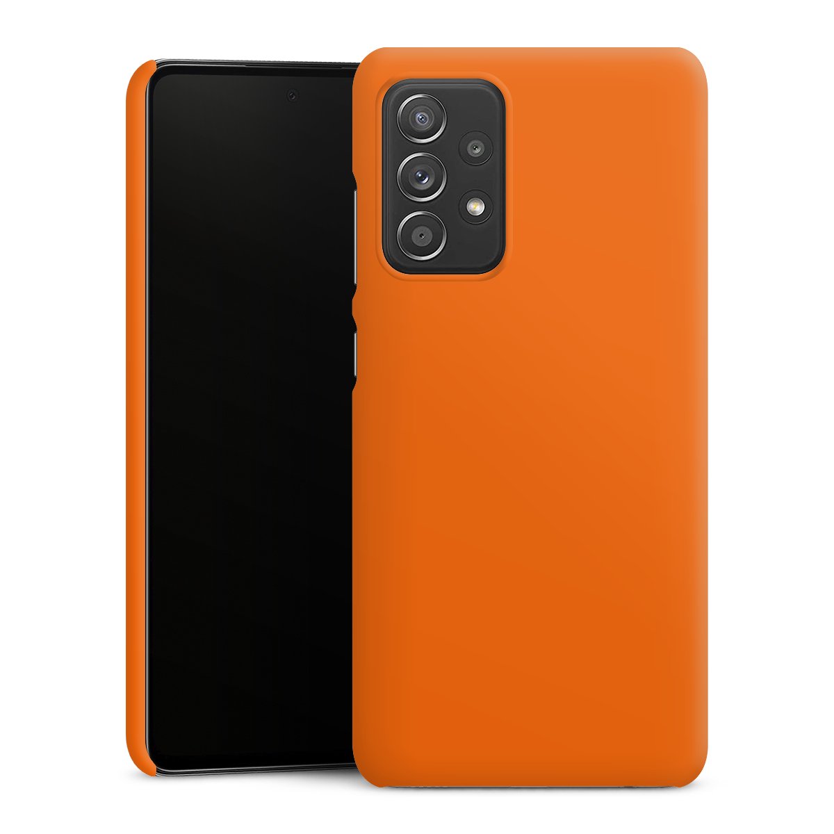 Galaxy A52s 5G Handy Premium Case Smartphone Handyhülle Schutzhülle matt Orange Colour Unicoloured Premium Case