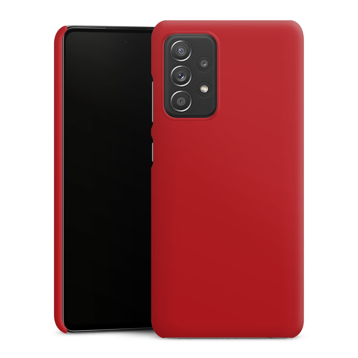 Galaxy A52s 5G Handy Premium Case Smartphone Handyhülle Schutzhülle matt Colour Unicoloured Red Premium Case