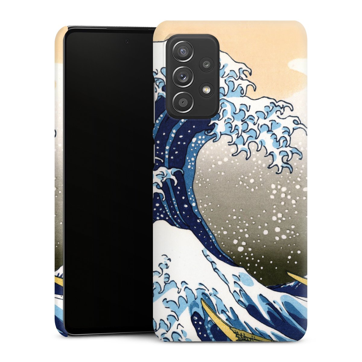 Galaxy A52s 5G Handy Premium Case Smartphone Handyhülle Schutzhülle matt Kunst Katsushika Hokusai Die Große Welle Vor Kanagawa Premium Case