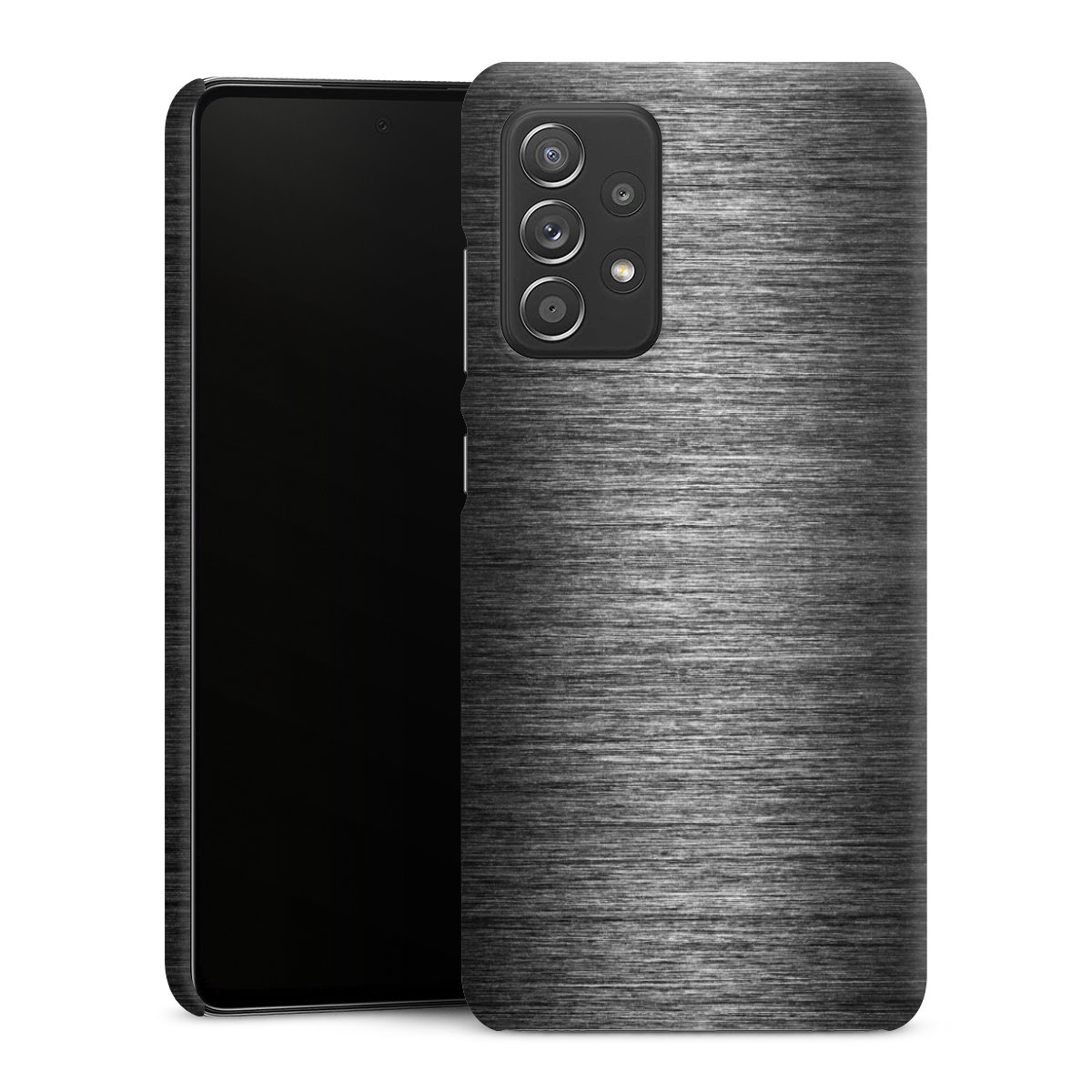 Galaxy A52s 5G Handy Premium Case Smartphone Handyhülle Schutzhülle matt Metallic Look Anthracite Metal Premium Case