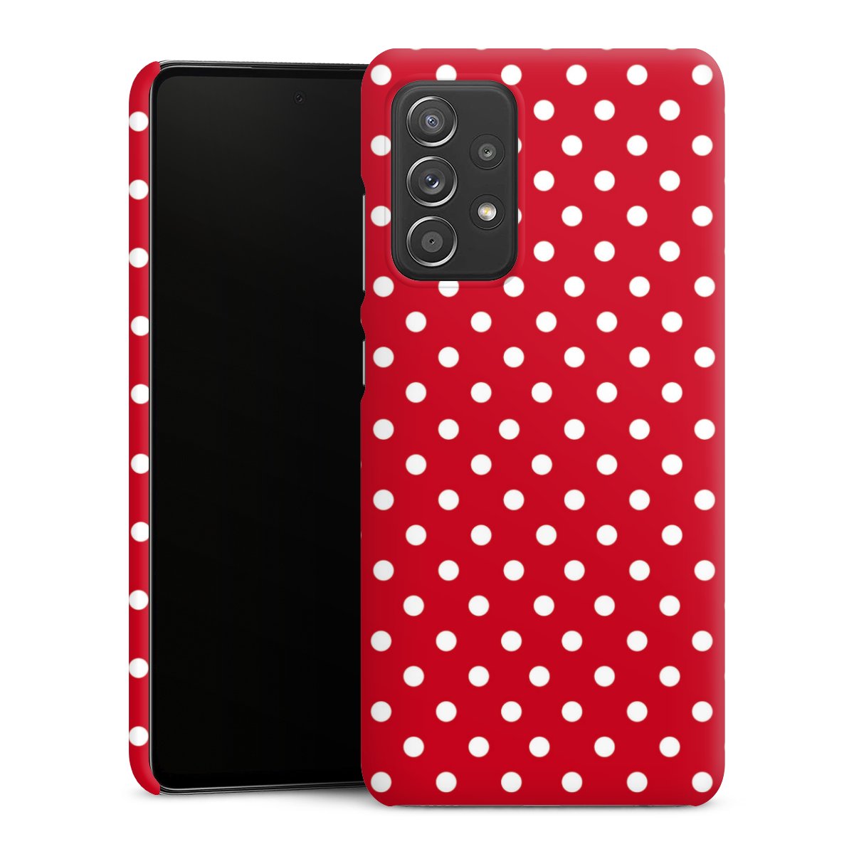 Galaxy A52s 5G Handy Premium Case Smartphone Handyhülle Schutzhülle matt Points Polka Dots Retro Premium Case