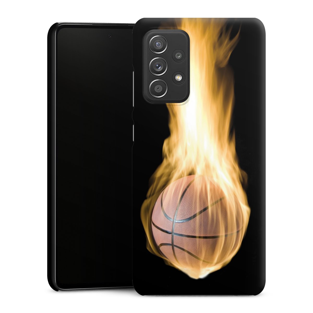 Galaxy A52s 5G Handy Premium Case Smartphone Handyhülle Schutzhülle matt Basketball Sports Fire Premium Case