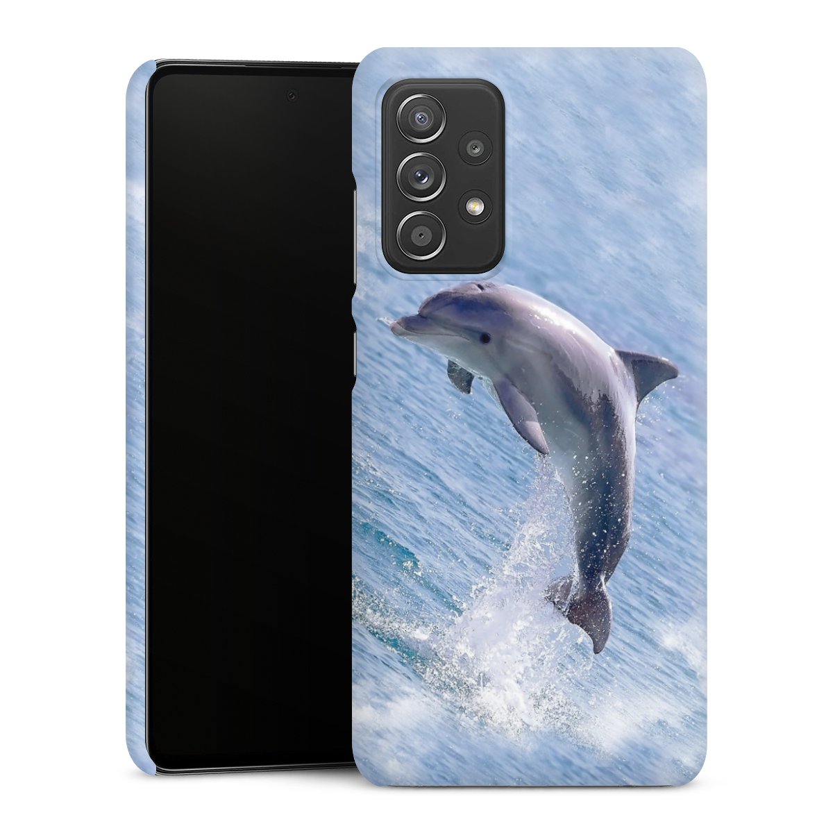 Galaxy A52s 5G Handy Premium Case Smartphone Handyhülle Schutzhülle matt Dolphin Ocean Wale Premium Case