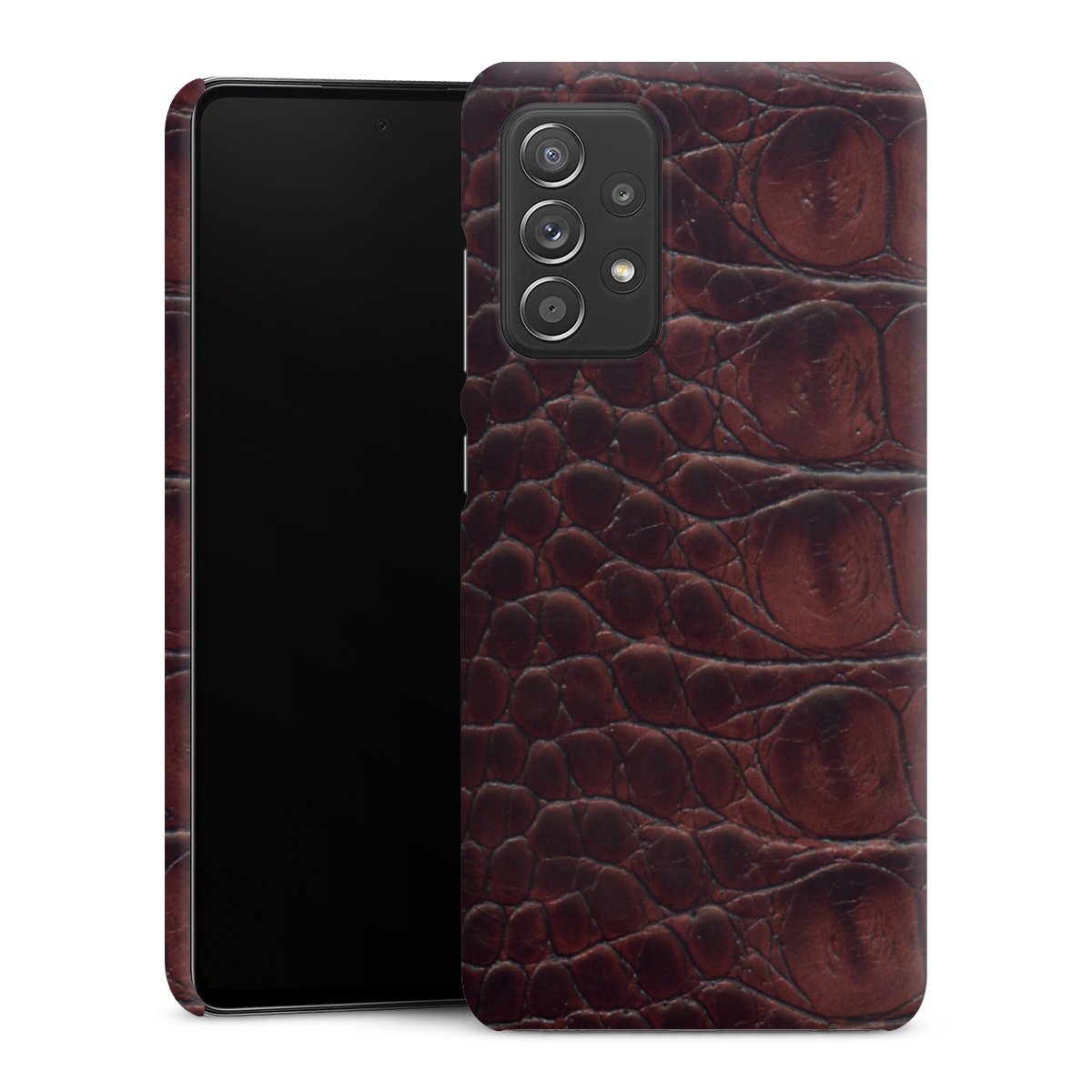 Galaxy A52s 5G Handy Premium Case Smartphone Handyhülle Schutzhülle matt Crocodile Animal Print Leather Premium Case