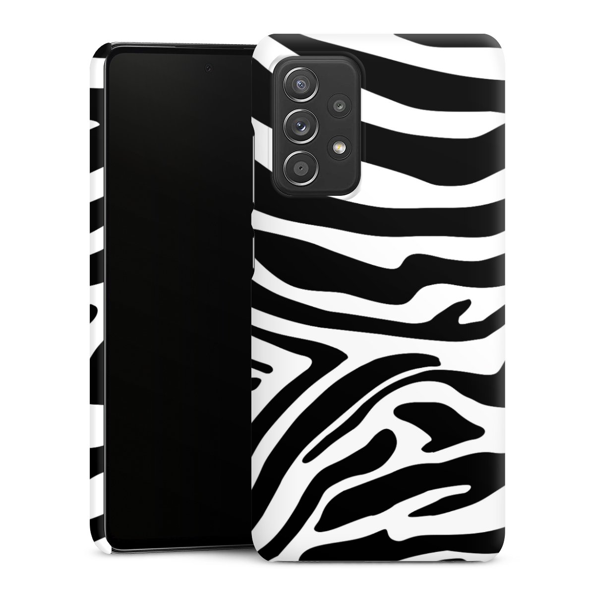 Galaxy A52s 5G Handy Premium Case Smartphone Handyhülle Schutzhülle matt Zebra Animal Look Animal Print Premium Case