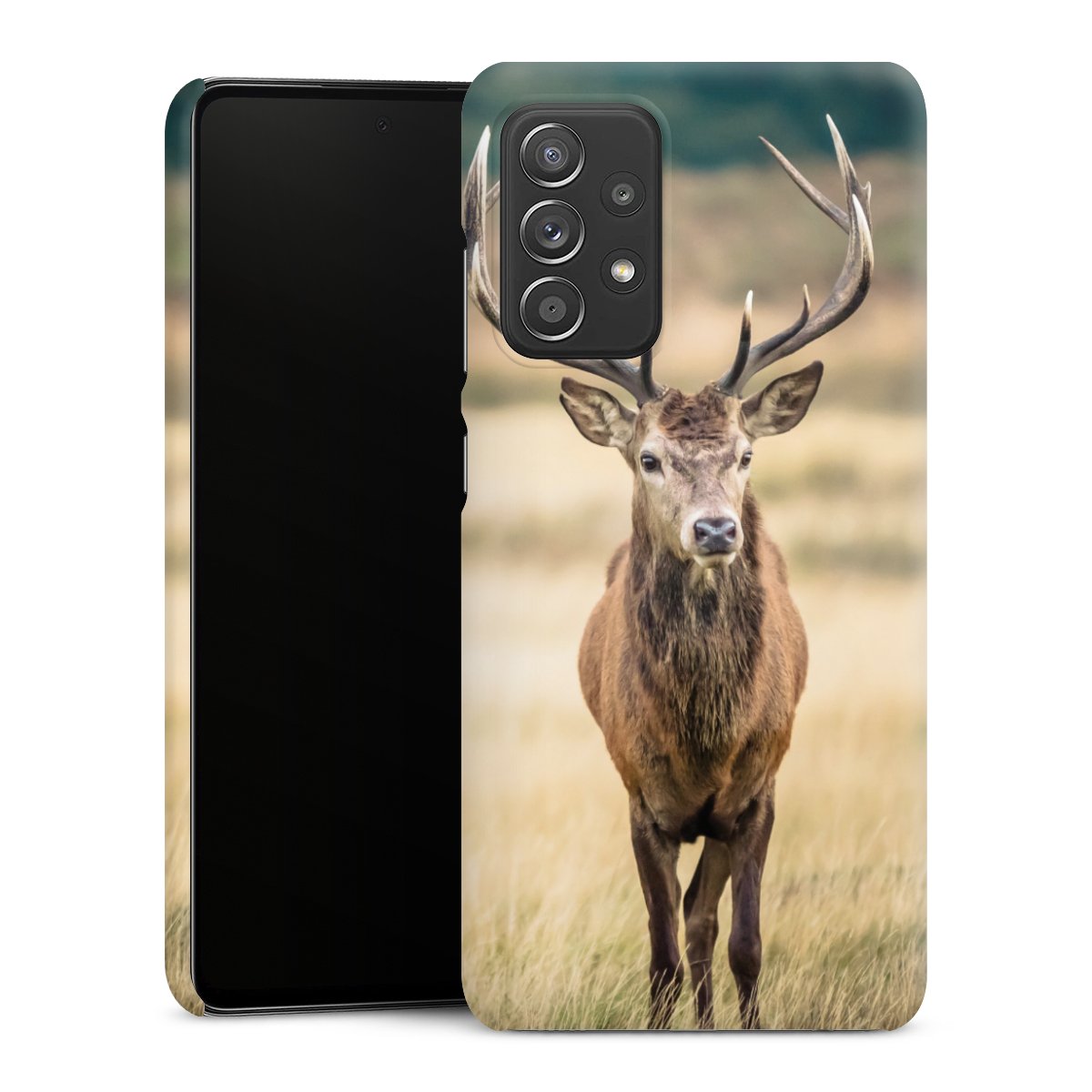 Galaxy A52s 5G Handy Premium Case Smartphone Handyhülle Schutzhülle matt Deer Meadow Forrest Premium Case