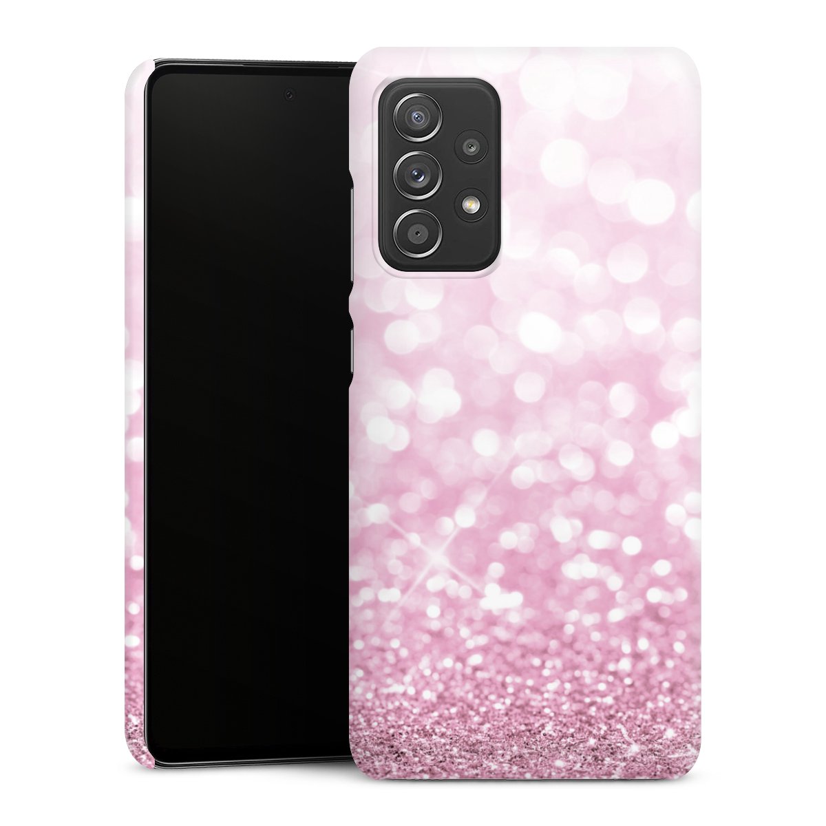 Galaxy A52s 5G Handy Premium Case Smartphone Handyhülle Schutzhülle matt Glitzer Pink Shine Premium Case