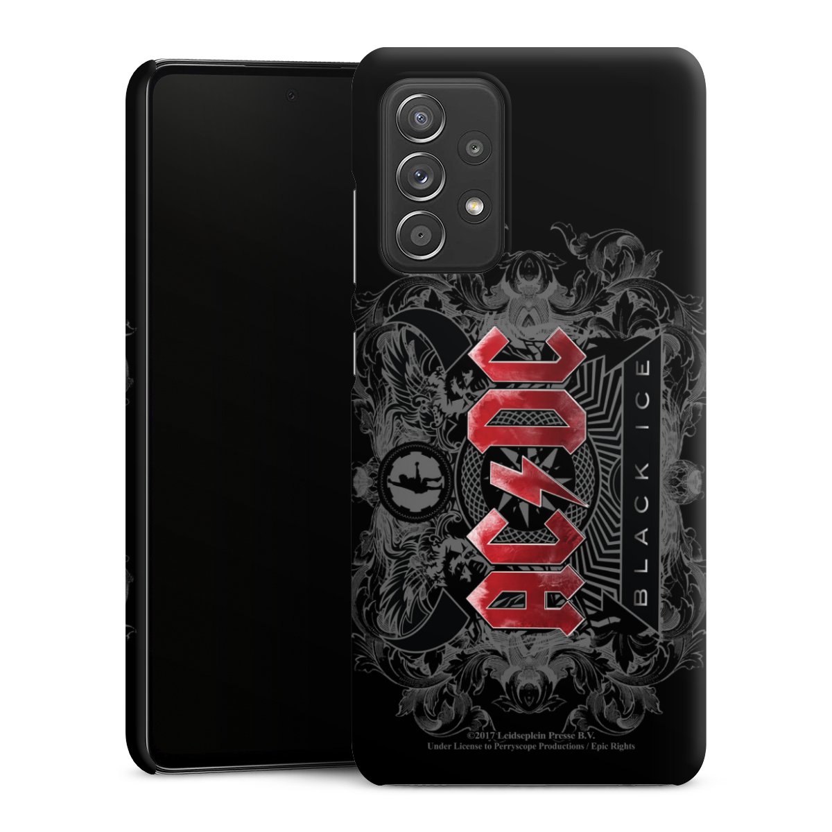 Galaxy A52s 5G Handy Premium Case Smartphone Handyhülle Schutzhülle matt Merchandise Black Ice Acdc Premium Case