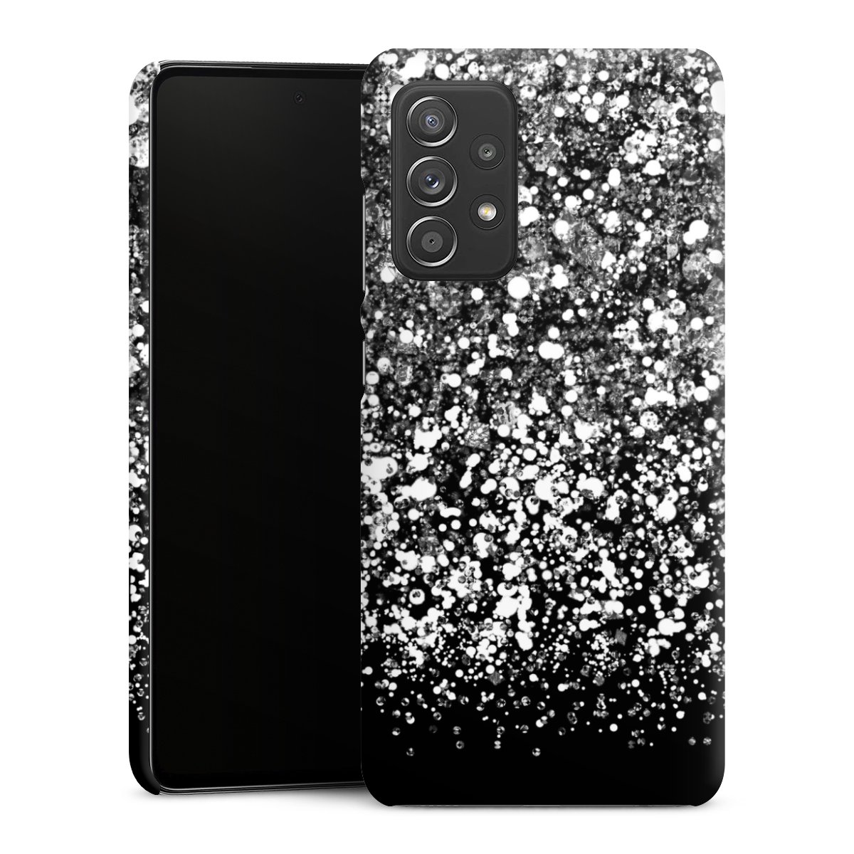 Galaxy A52s 5G Handy Premium Case Smartphone Handyhülle Schutzhülle matt Glitzer Snowflake Muster Premium Case