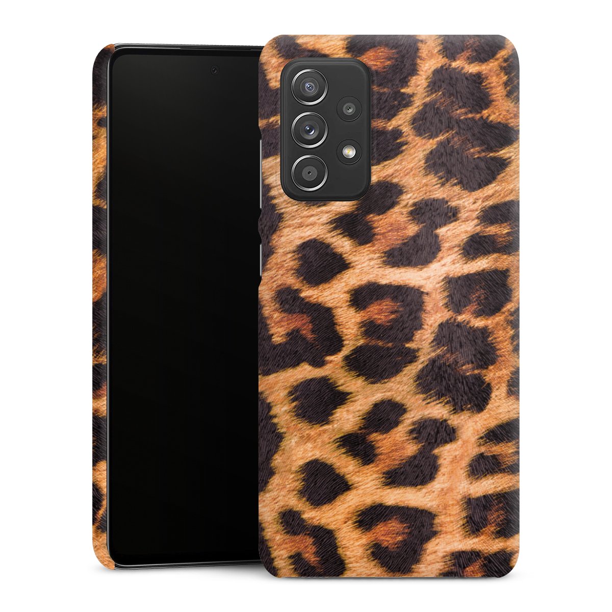 Galaxy A52s 5G Handy Premium Case Smartphone Handyhülle Schutzhülle matt Animal Print Leopard Fur Premium Case