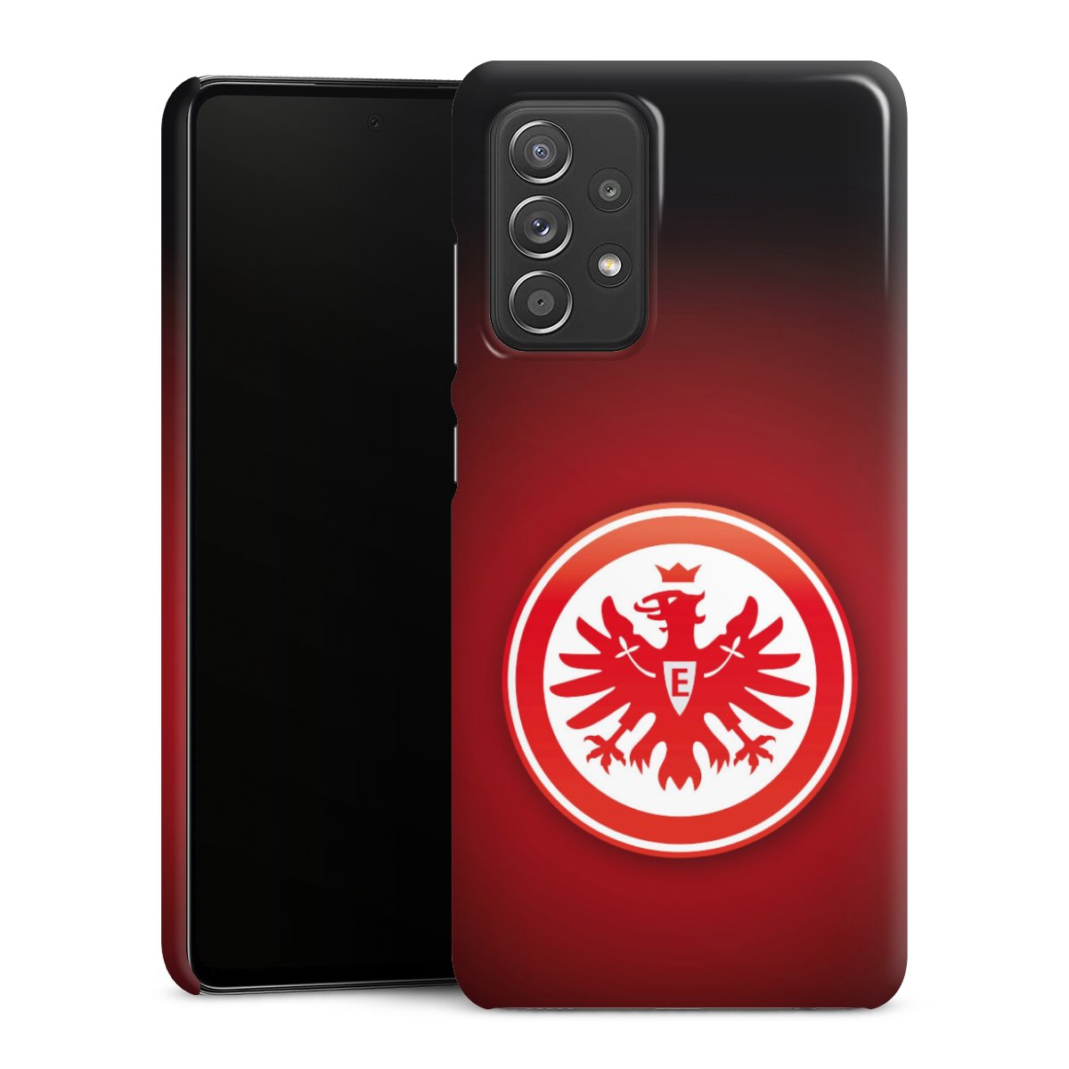 Galaxy A52 Handy Premium Case Smartphone Handyhülle Schutzhülle glänzend Eintracht Frankfurt Official Licensed Product Coat Of Arms Premium Case