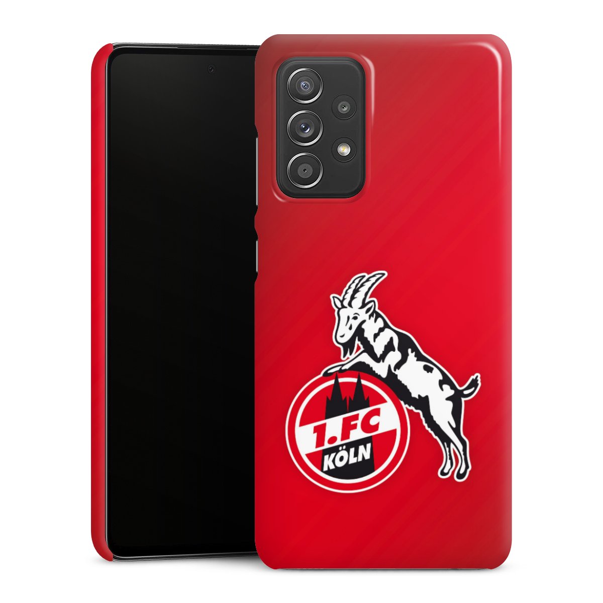 Galaxy A52 Handy Premium Case Smartphone Handyhülle Schutzhülle glänzend Official Licensed Product Effzeh 1. Fc Köln Premium Case