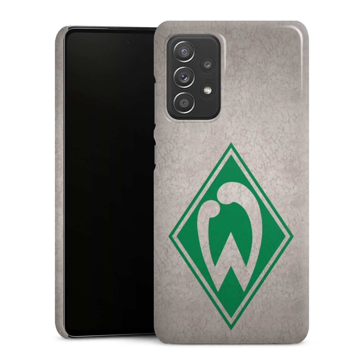 Galaxy A52 Handy Premium Case Smartphone Handyhülle Schutzhülle glänzend Sv Werder Bremen Concrete Official Licensed Product Premium Case