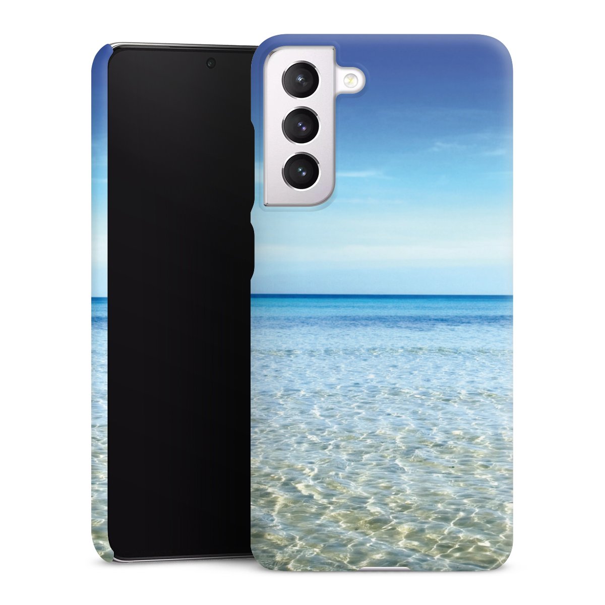 Galaxy S21 FE 5G Handy Premium Case Smartphone Handyhülle Schutzhülle matt Urlaub Sky Ocean Premium Case