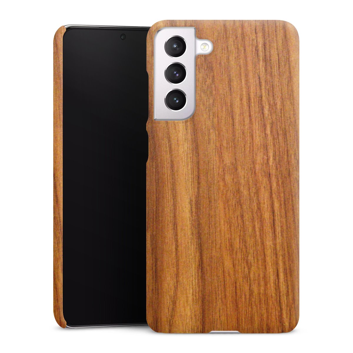 Galaxy S21 FE 5G Handy Premium Case Smartphone Handyhülle Schutzhülle matt Wood Larch Wooden Look Premium Case