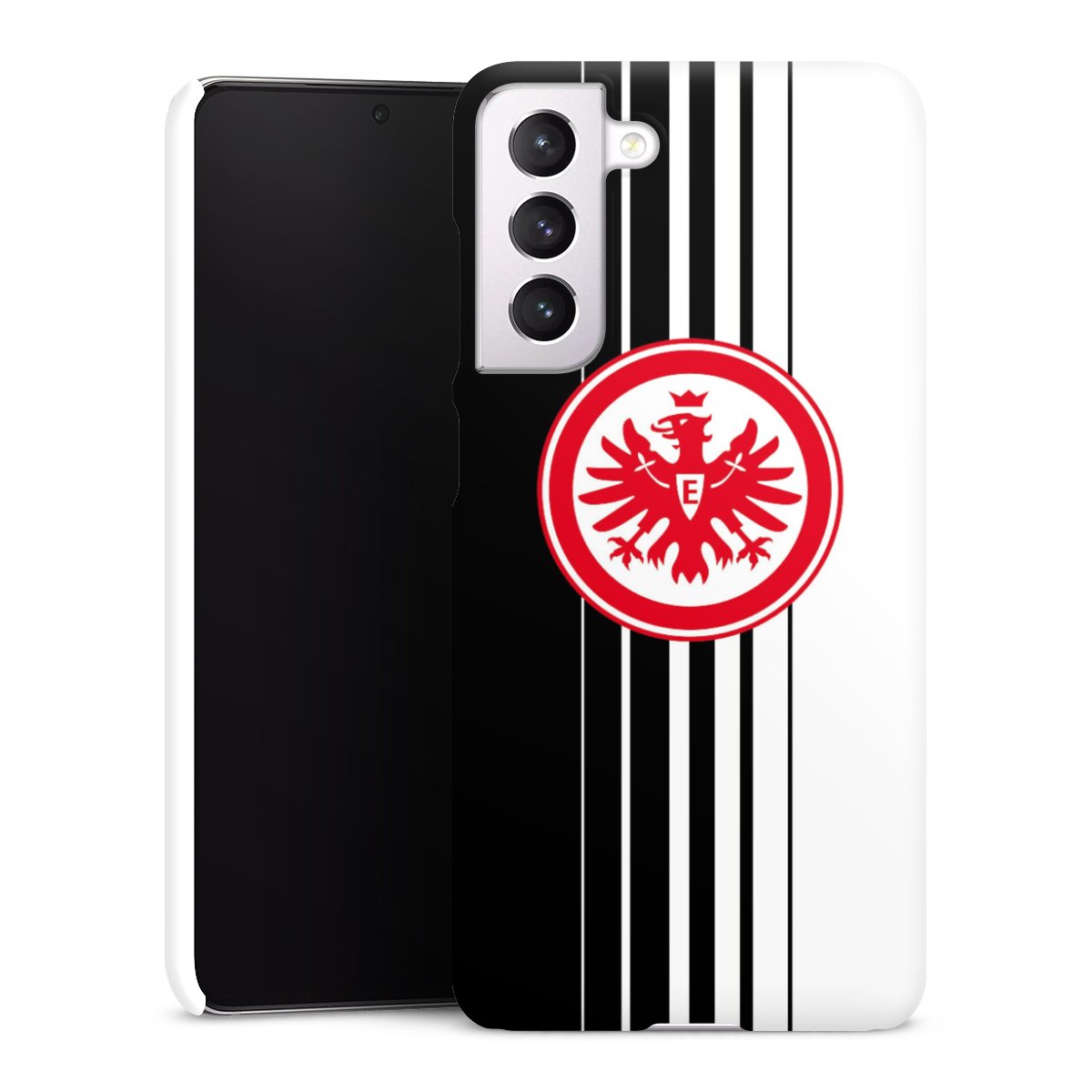 Galaxy S21 FE 5G Handy Premium Case Smartphone Handyhülle Schutzhülle matt Stripes Eintracht Frankfurt Official Licensed Product Premium Case