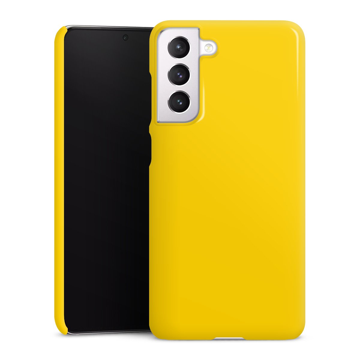 Galaxy S21 FE 5G Handy Premium Case Smartphone Handyhülle Schutzhülle glänzend Yellow Unicoloured Colour Premium Case