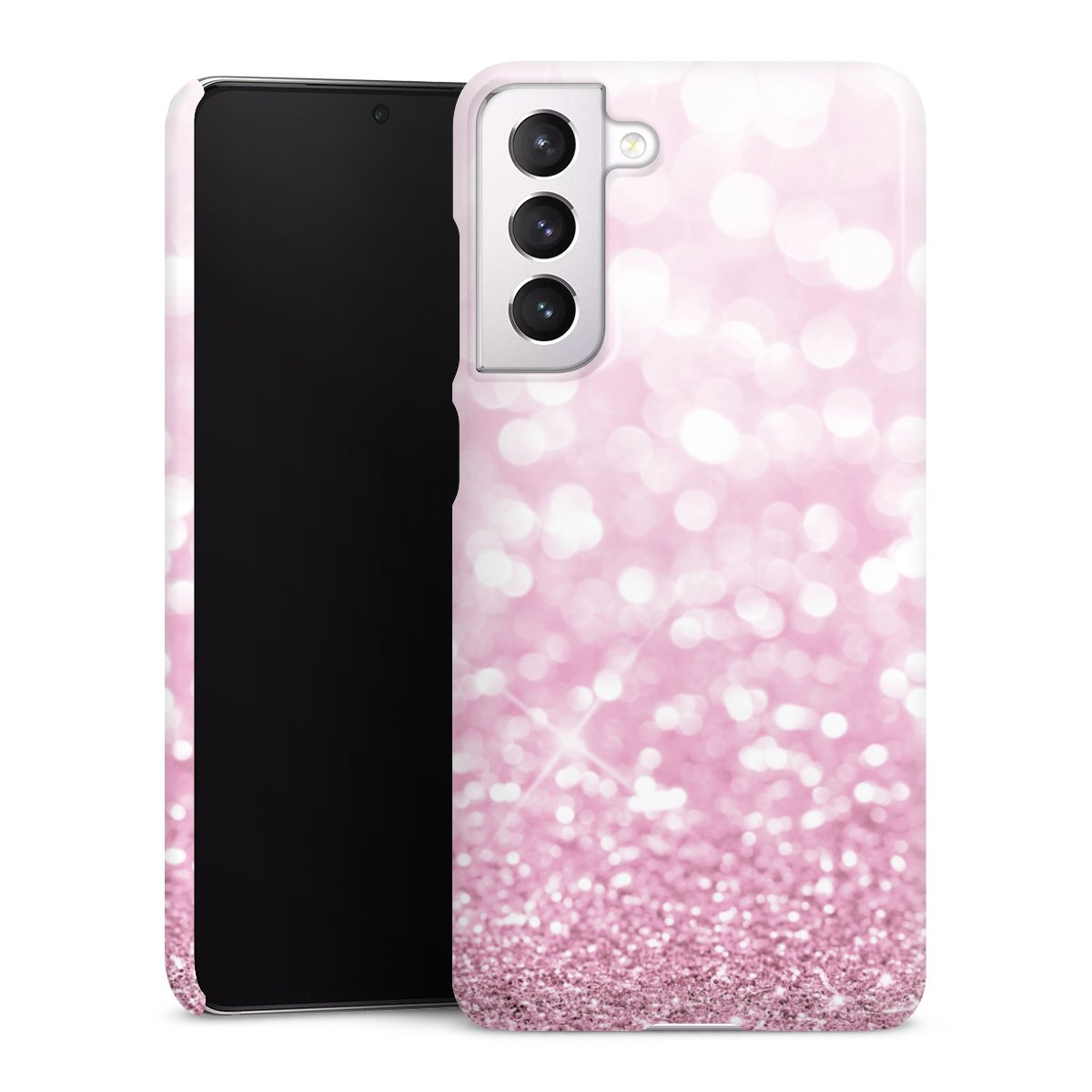 Galaxy S21 FE 5G Handy Premium Case Smartphone Handyhülle Schutzhülle glänzend Glitzer Pink Shine Premium Case