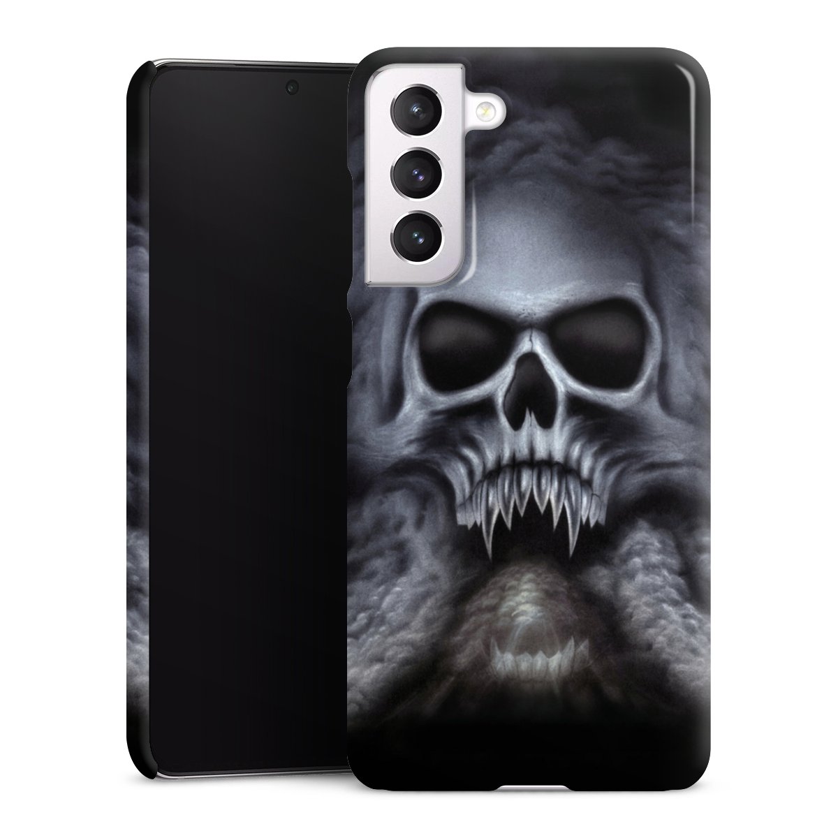 Galaxy S21 FE 5G Handy Premium Case Smartphone Handyhülle Schutzhülle glänzend Totenkopf Skull Premium Case