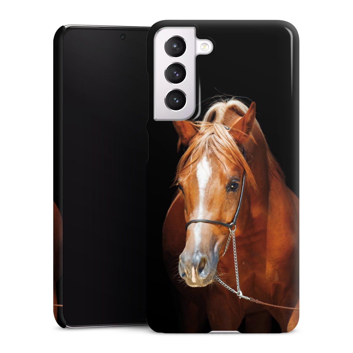 Galaxy S21 FE 5G Handy Premium Case Smartphone Handyhülle Schutzhülle glänzend Mare Horse Hobby Premium Case