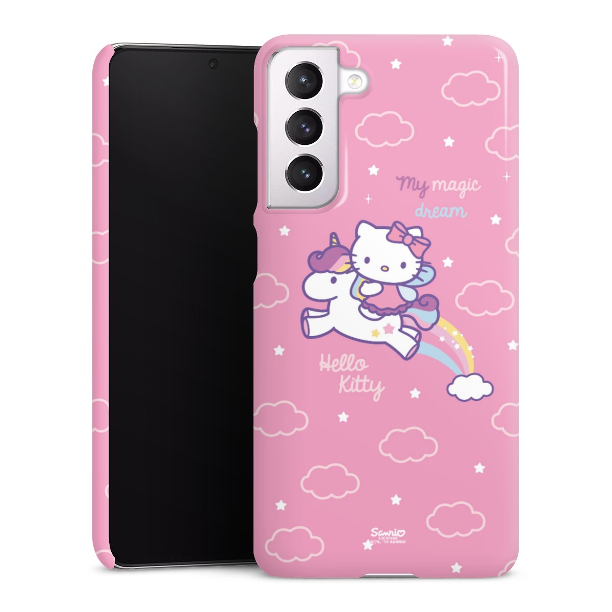 Galaxy S21 FE 5G Handy Premium Case Smartphone Handyhülle Schutzhülle glänzend Einhorn Official Licensed Product Hello Kitty Premium Case