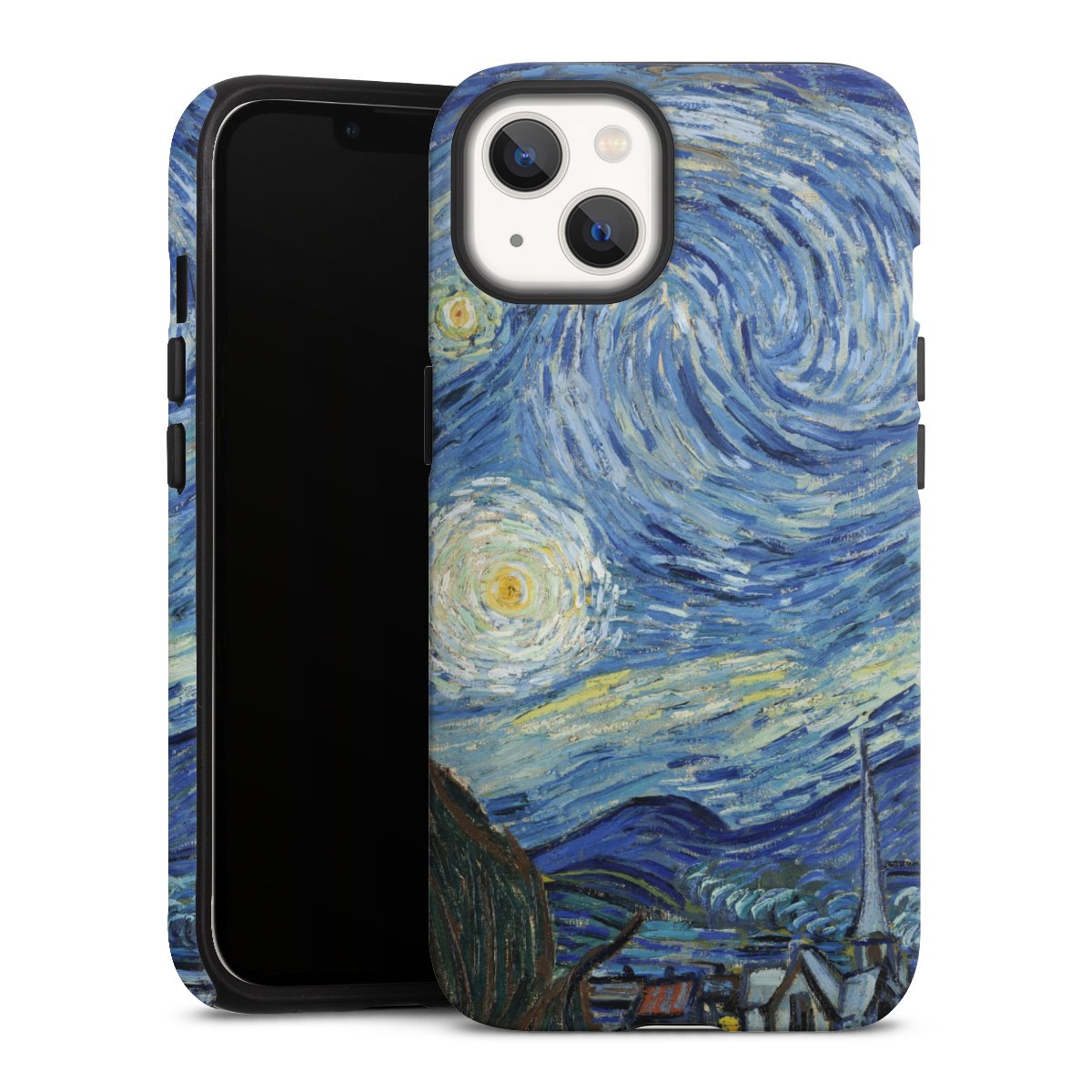 iPhone 13 Handy Panzer Handyhülle robuste Outdoor Hülle Schutzhülle matt The Starry Night Kunst Vincent Van Gogh Tough Case