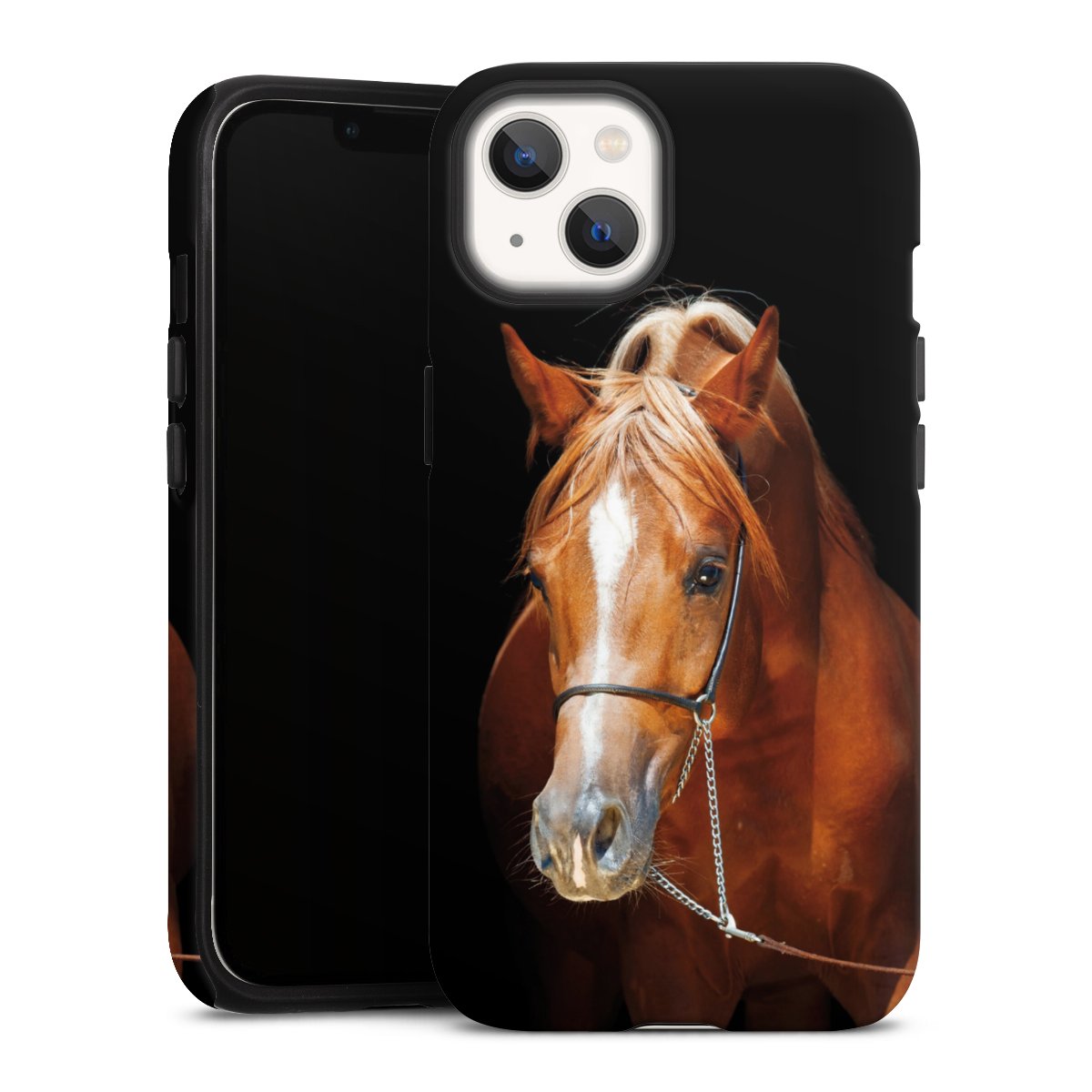 iPhone 13 Handy Panzer Handyhülle robuste Outdoor Hülle Schutzhülle matt Mare Horse Hobby Tough Case