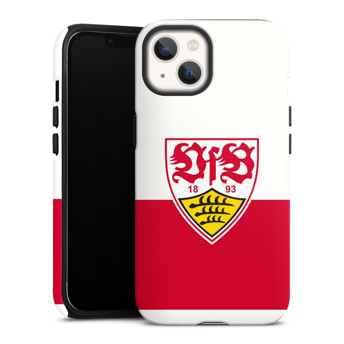 iPhone 13 Handy Panzer Handyhülle robuste Outdoor Hülle Schutzhülle matt Official Licensed Product Logo Vfb Stuttgart Tough Case