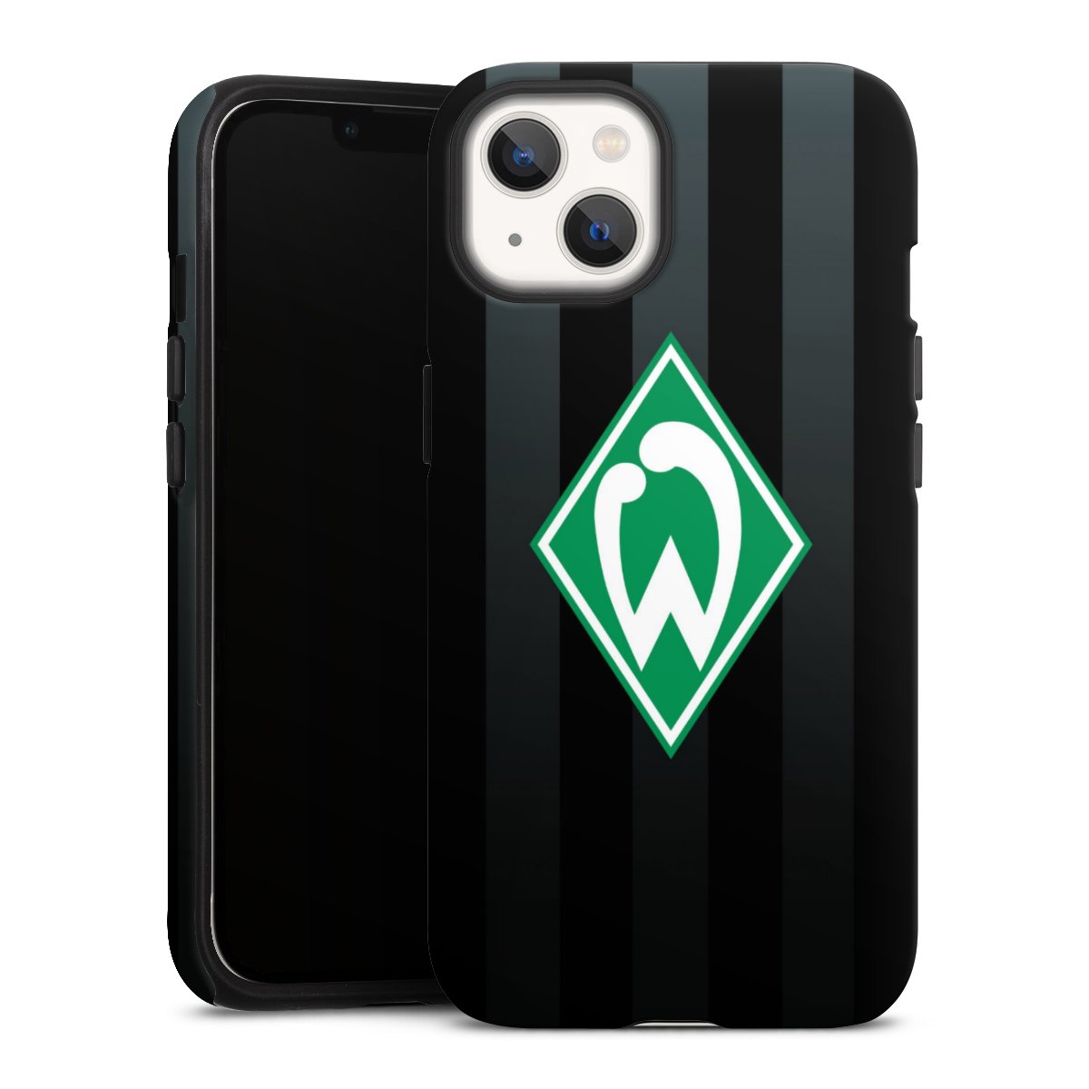 iPhone 13 Handy Panzer Handyhülle robuste Outdoor Hülle Schutzhülle matt Stripes Sv Werder Bremen Official Licensed Product Tough Case