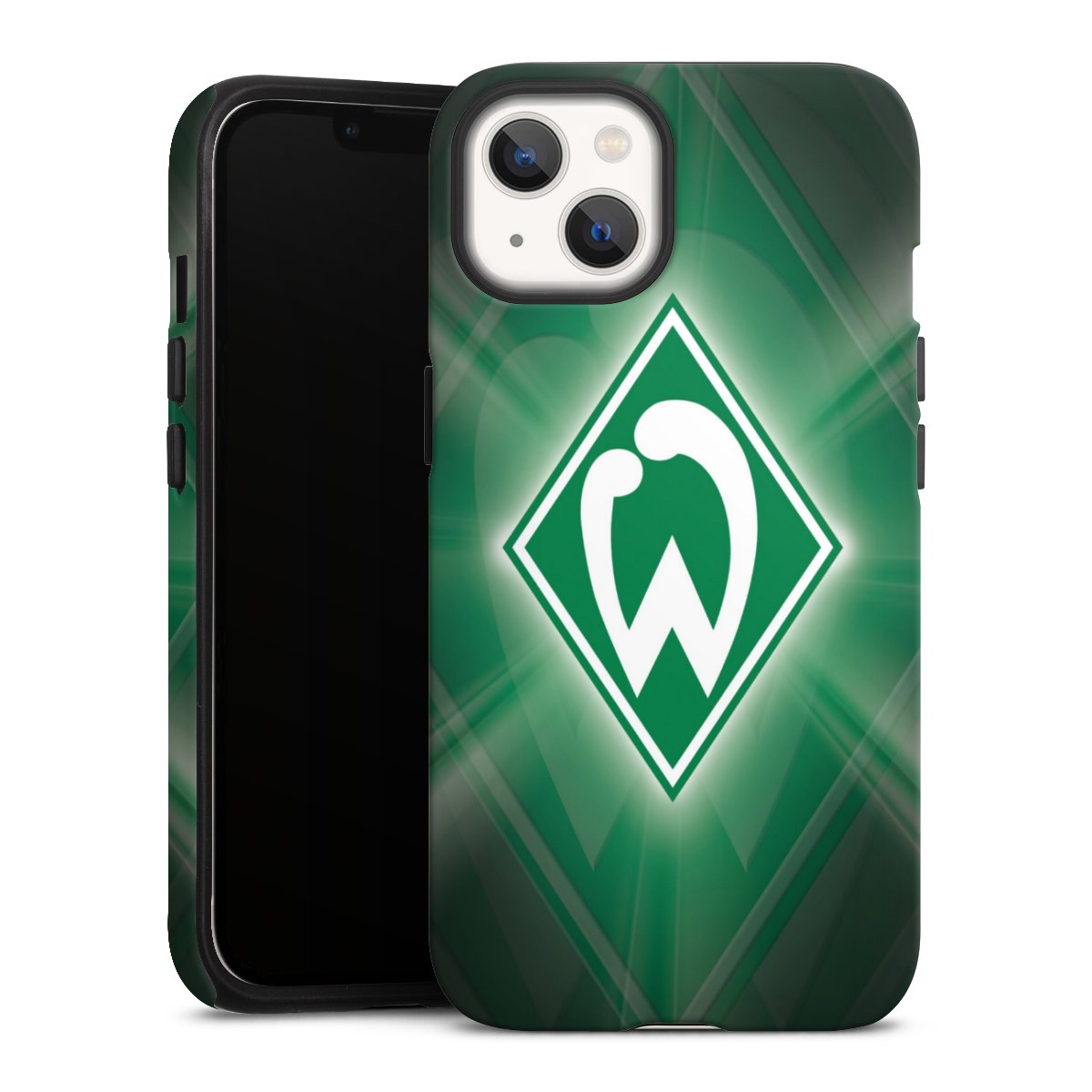 iPhone 13 Handy Panzer Handyhülle robuste Outdoor Hülle Schutzhülle matt Sv Werder Bremen Official Licensed Product Coat Of Arms Tough Case