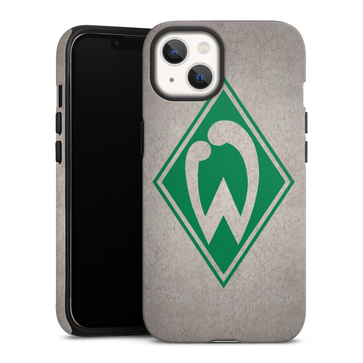 iPhone 13 Handy Panzer Handyhülle robuste Outdoor Hülle Schutzhülle matt Sv Werder Bremen Concrete Official Licensed Product Tough Case