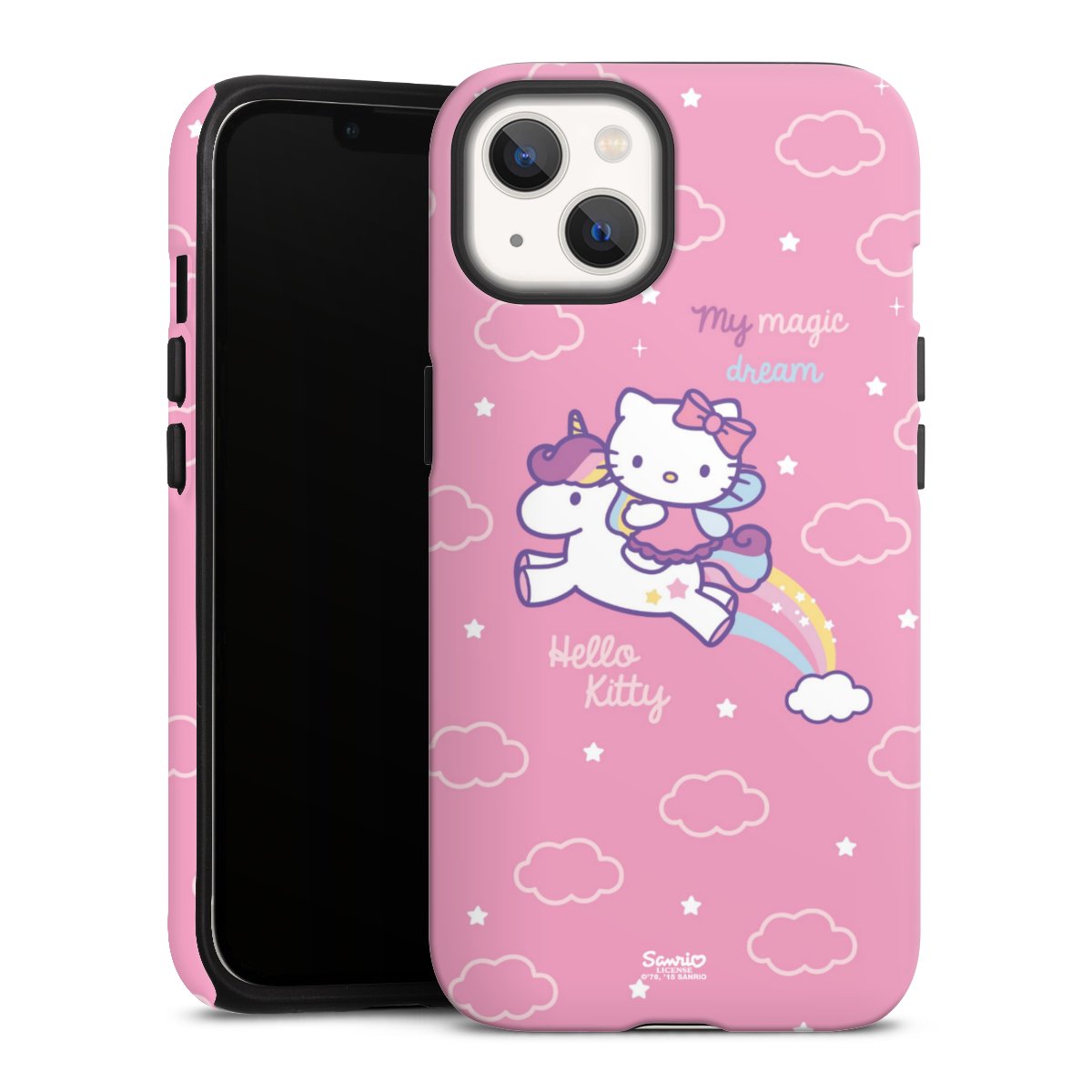 iPhone 13 Handy Panzer Handyhülle robuste Outdoor Hülle Schutzhülle matt Einhorn Official Licensed Product Hello Kitty Tough Case