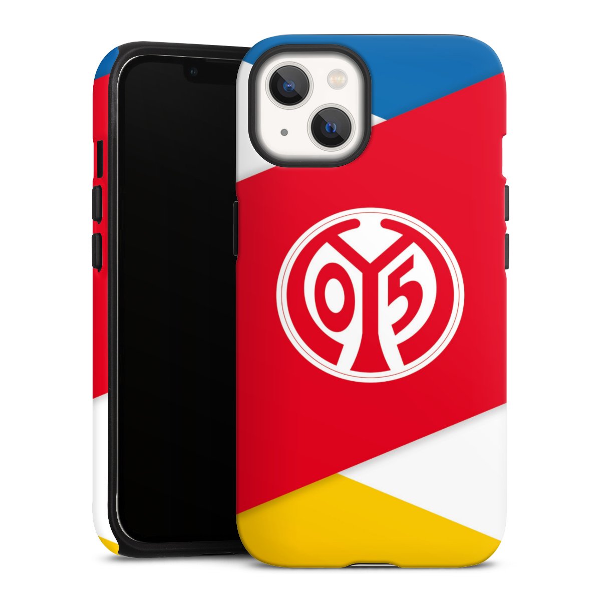 iPhone 13 Handy Panzer Handyhülle robuste Outdoor Hülle Schutzhülle matt Official Licensed Product Soccer 1. Fsv Mainz 05 E.V. Tough Case