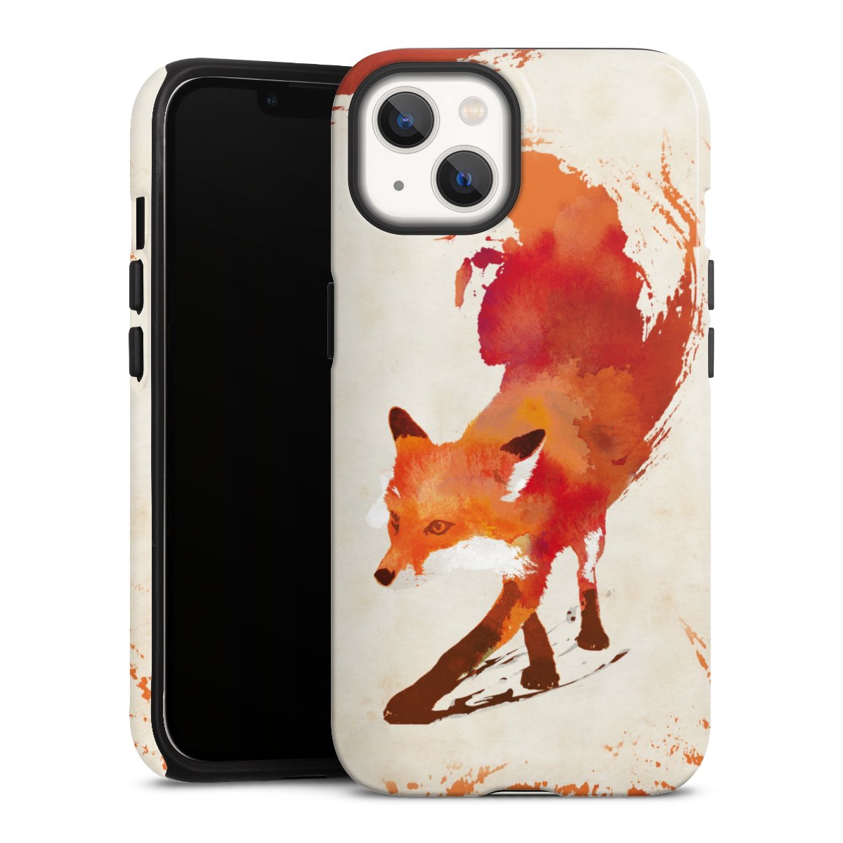 iPhone 13 Handy Panzer Handyhülle robuste Outdoor Hülle Schutzhülle glänzend Fox Graphic Tough Case