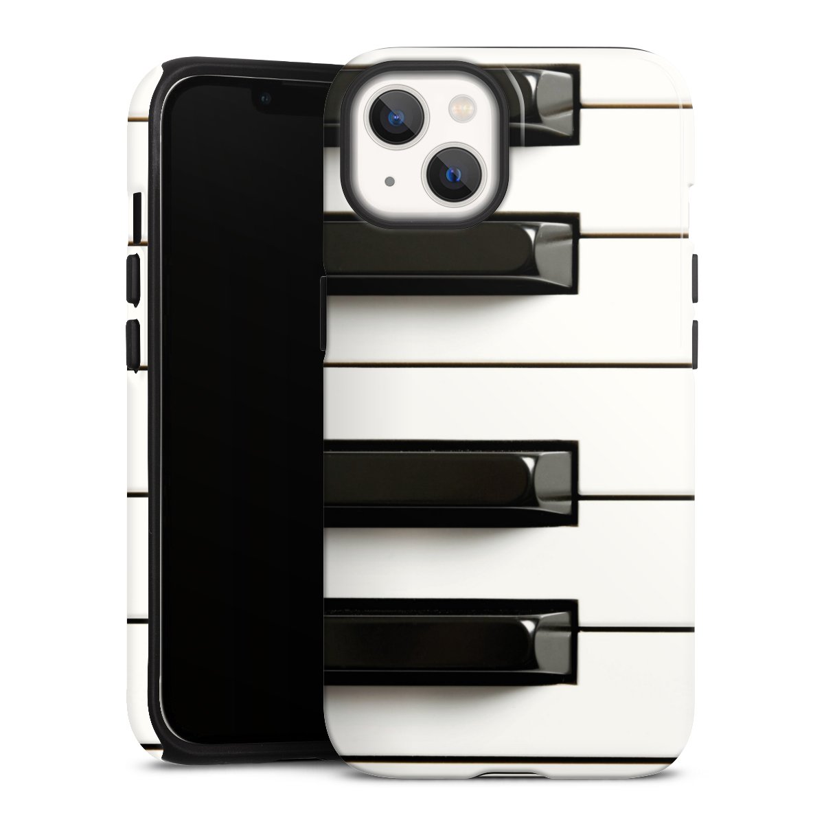 iPhone 13 Handy Panzer Handyhülle robuste Outdoor Hülle Schutzhülle glänzend Klavier Piano Music Tough Case