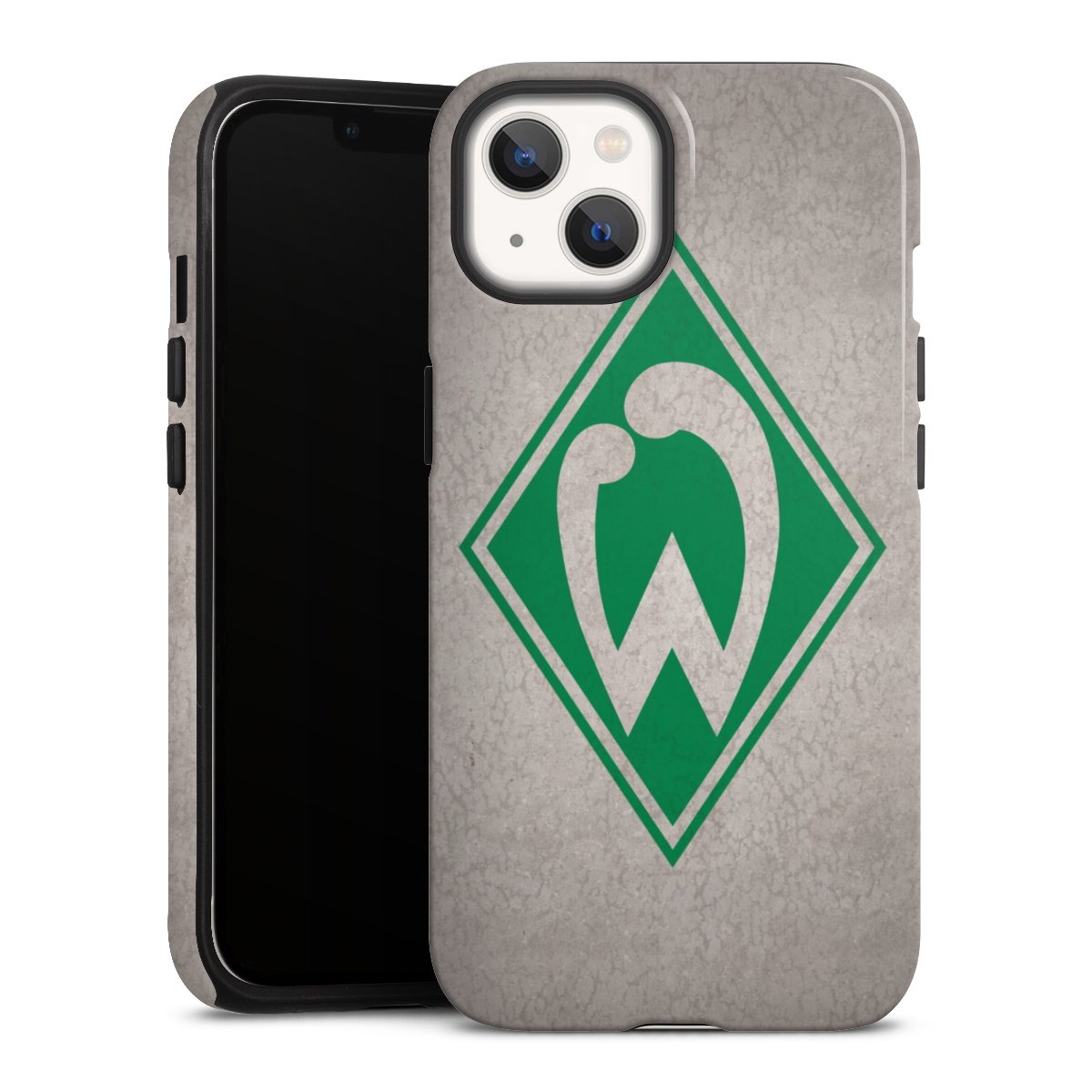 iPhone 13 Handy Panzer Handyhülle robuste Outdoor Hülle Schutzhülle glänzend Sv Werder Bremen Concrete Official Licensed Product Tough Case