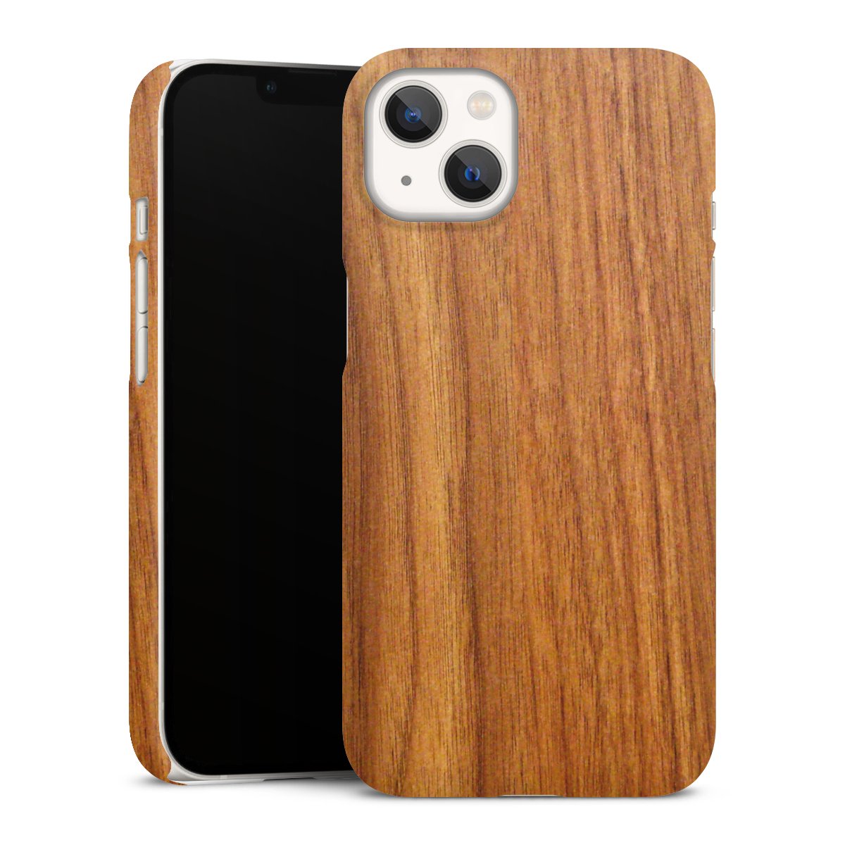 iPhone 13 Handy Premium Case Smartphone Handyhülle Schutzhülle matt Wood Larch Wooden Look Premium Case