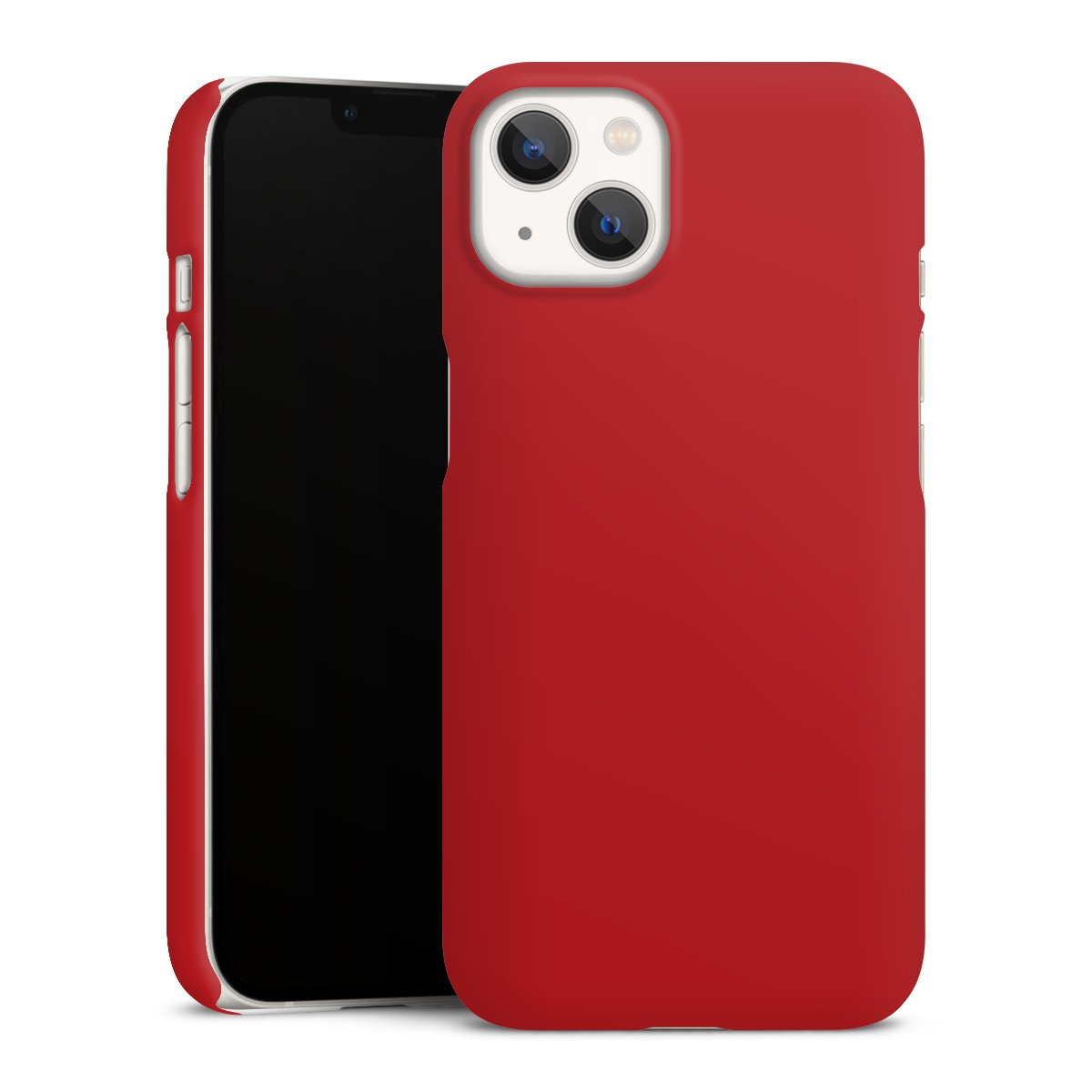 iPhone 13 Handy Premium Case Smartphone Handyhülle Schutzhülle matt Colour Unicoloured Red Premium Case