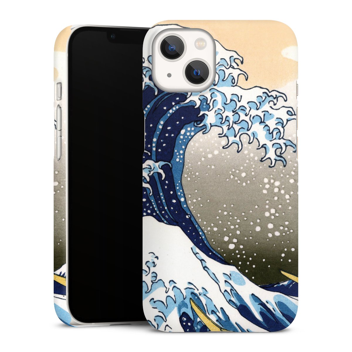 iPhone 13 Handy Premium Case Smartphone Handyhülle Schutzhülle matt Kunst Katsushika Hokusai Die Große Welle Vor Kanagawa Premium Case