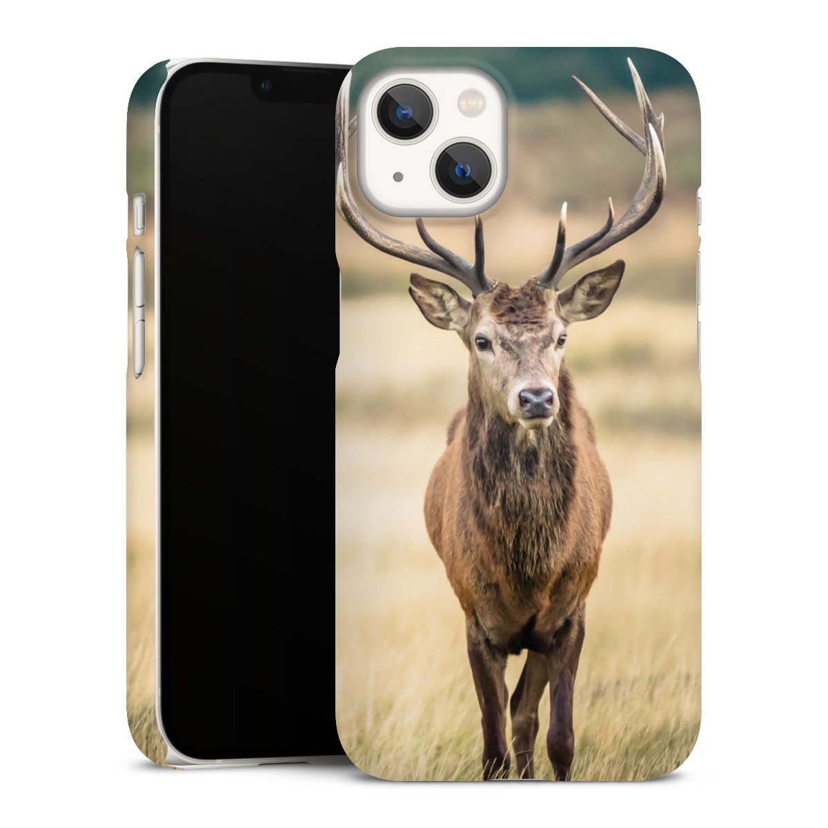 iPhone 13 Handy Premium Case Smartphone Handyhülle Schutzhülle matt Deer Meadow Forrest Premium Case