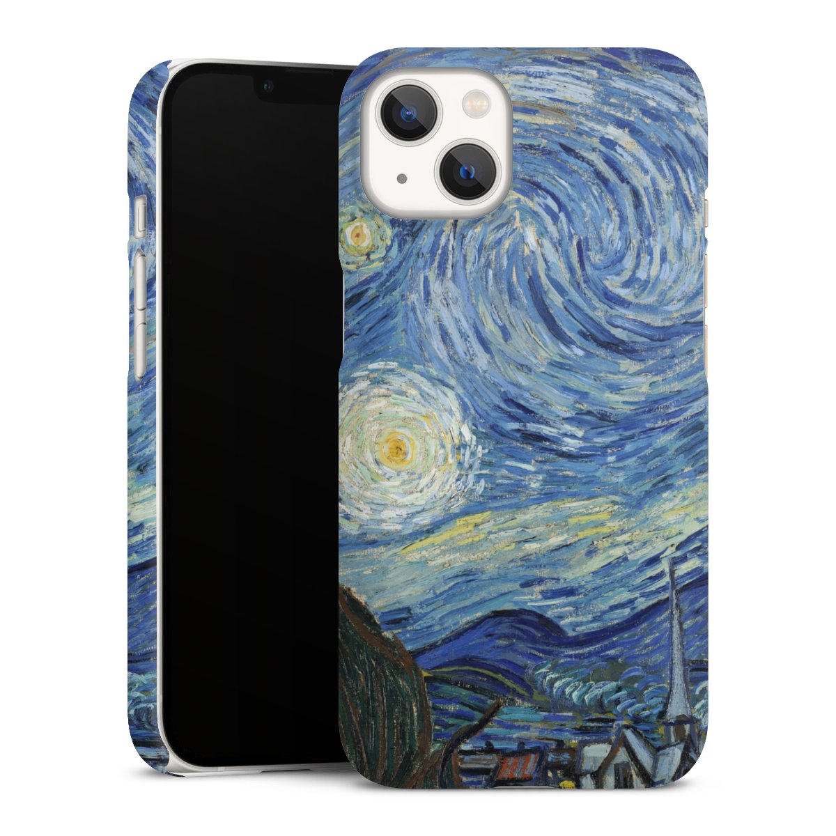 iPhone 13 Handy Premium Case Smartphone Handyhülle Schutzhülle matt The Starry Night Kunst Vincent Van Gogh Premium Case