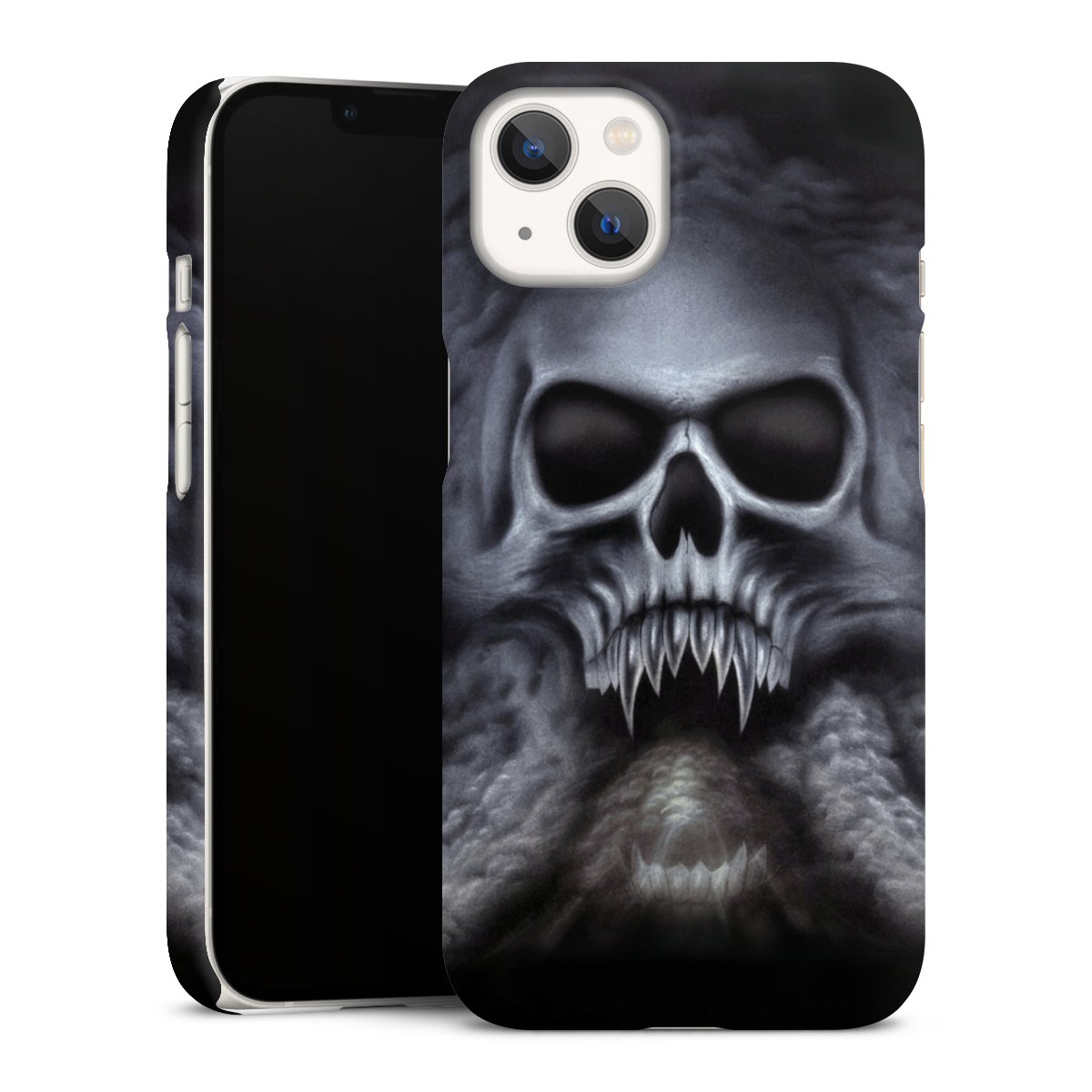 iPhone 13 Handy Premium Case Smartphone Handyhülle Schutzhülle matt Totenkopf Skull Premium Case