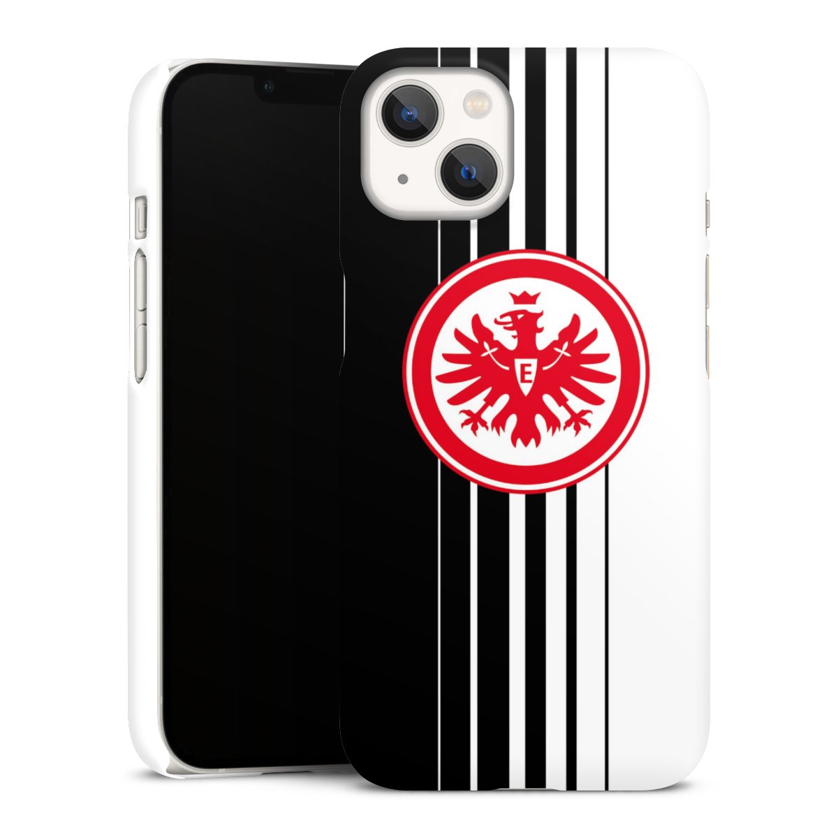 iPhone 13 Handy Premium Case Smartphone Handyhülle Schutzhülle matt Stripes Eintracht Frankfurt Official Licensed Product Premium Case